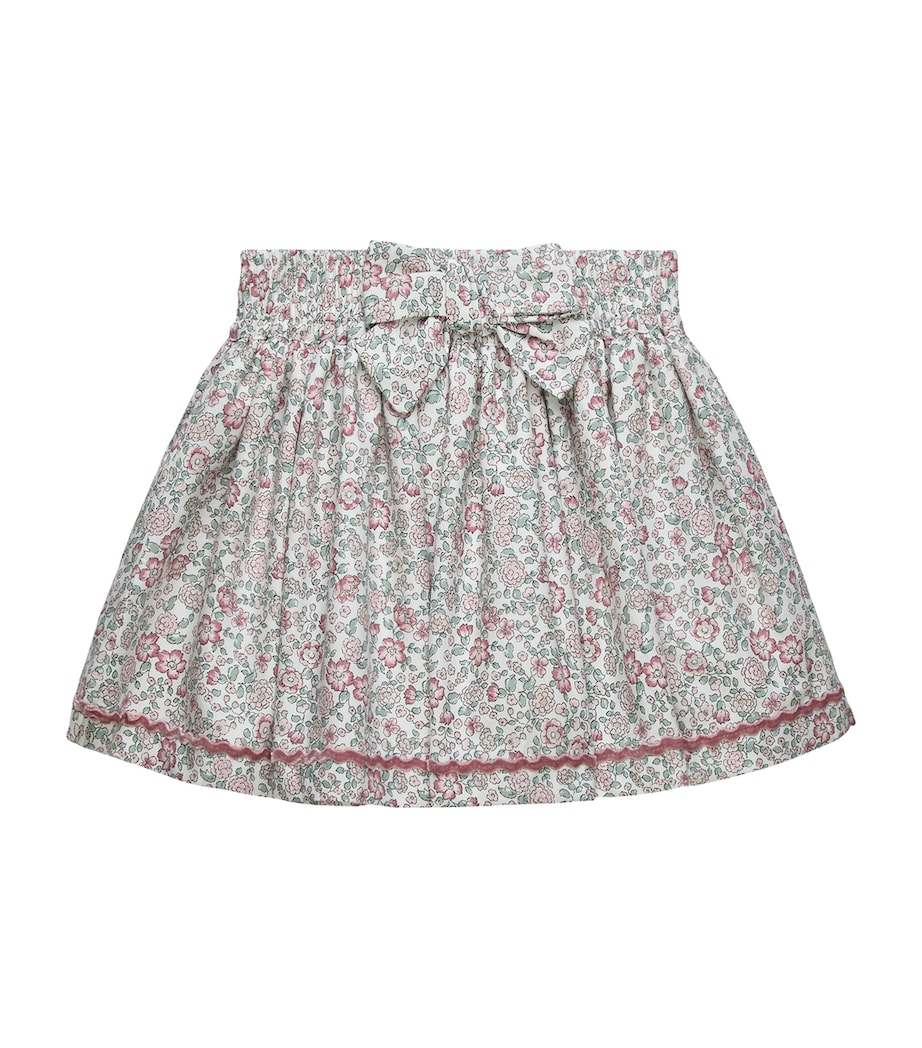 Trotters Cotton Floral Arabella Skirt (6-11 Years) Pink Image 1