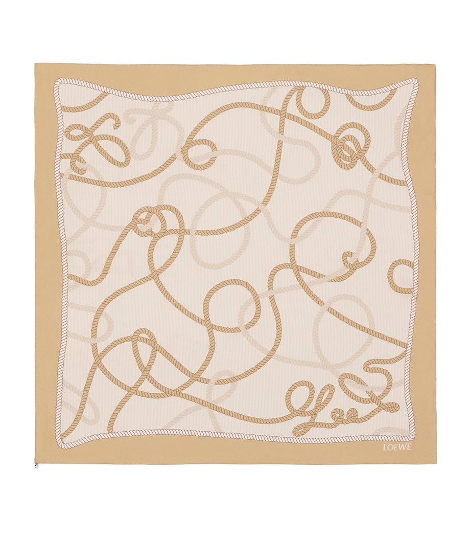 LOEWE Silk Twill Scarf Beige/yellow Image 1