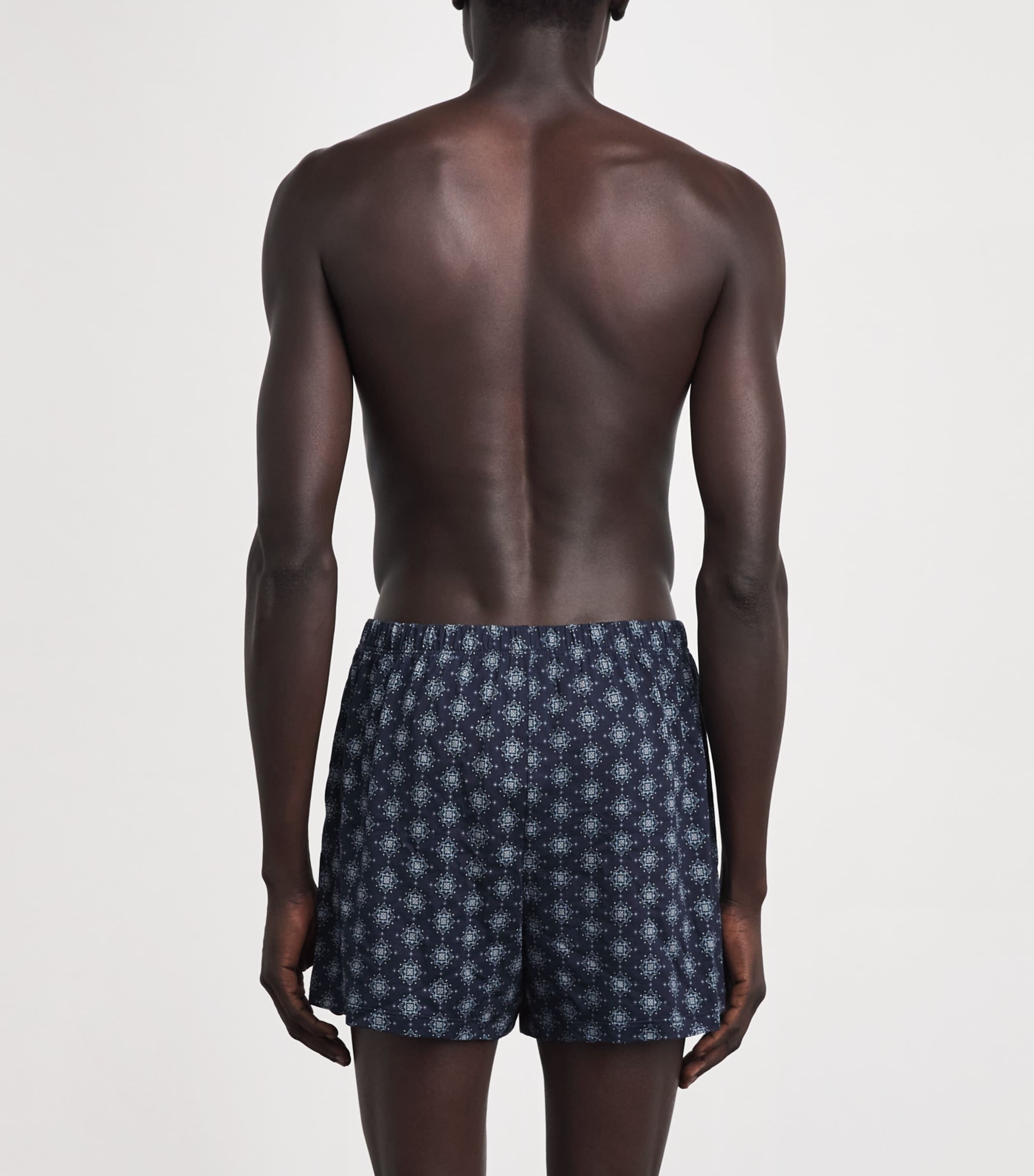 Hanro Mens Cotton Boxer Shorts Celestial Image 3