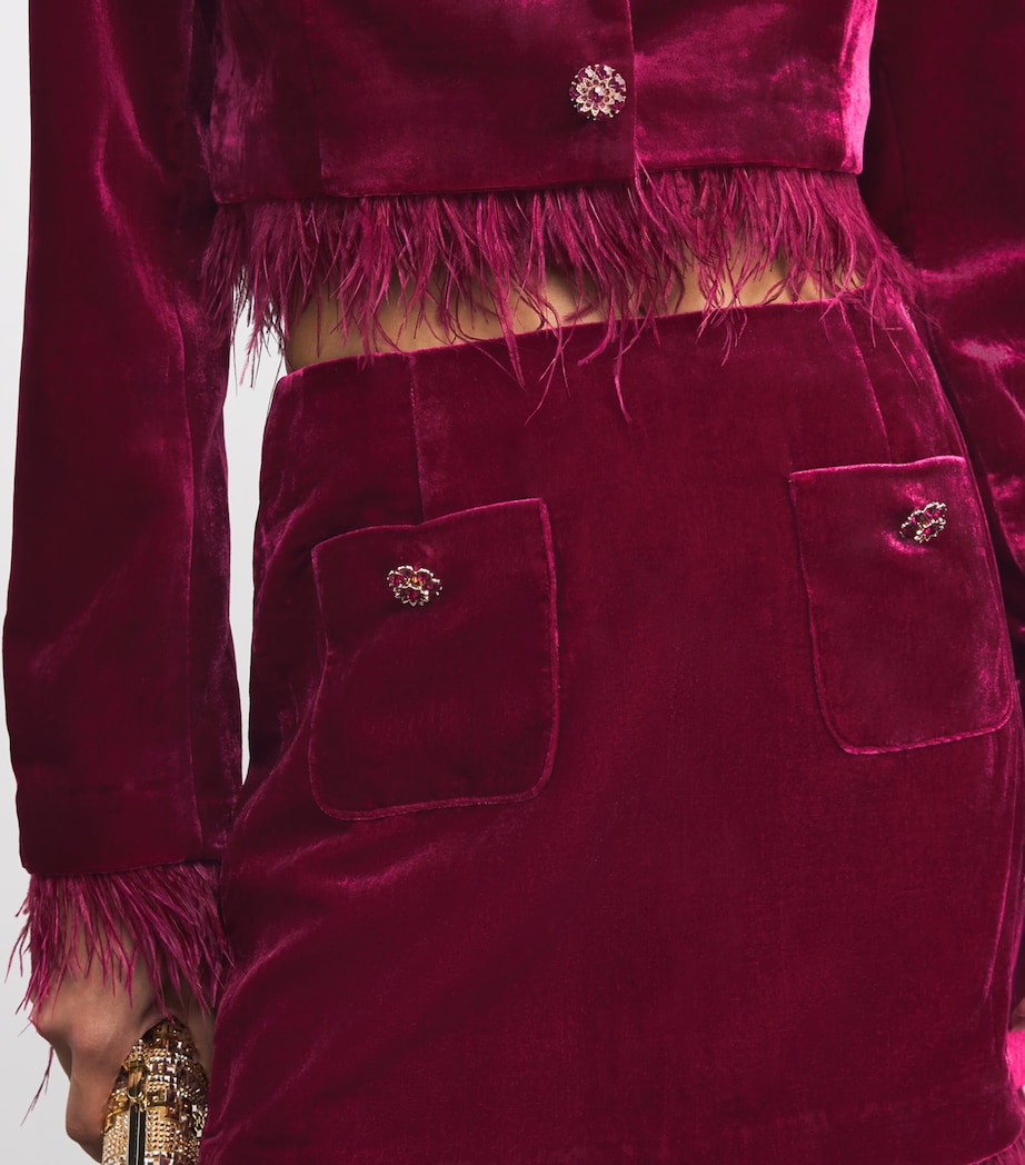 Velvet Luna Randi Mini Skirt RED PLUM Image 6