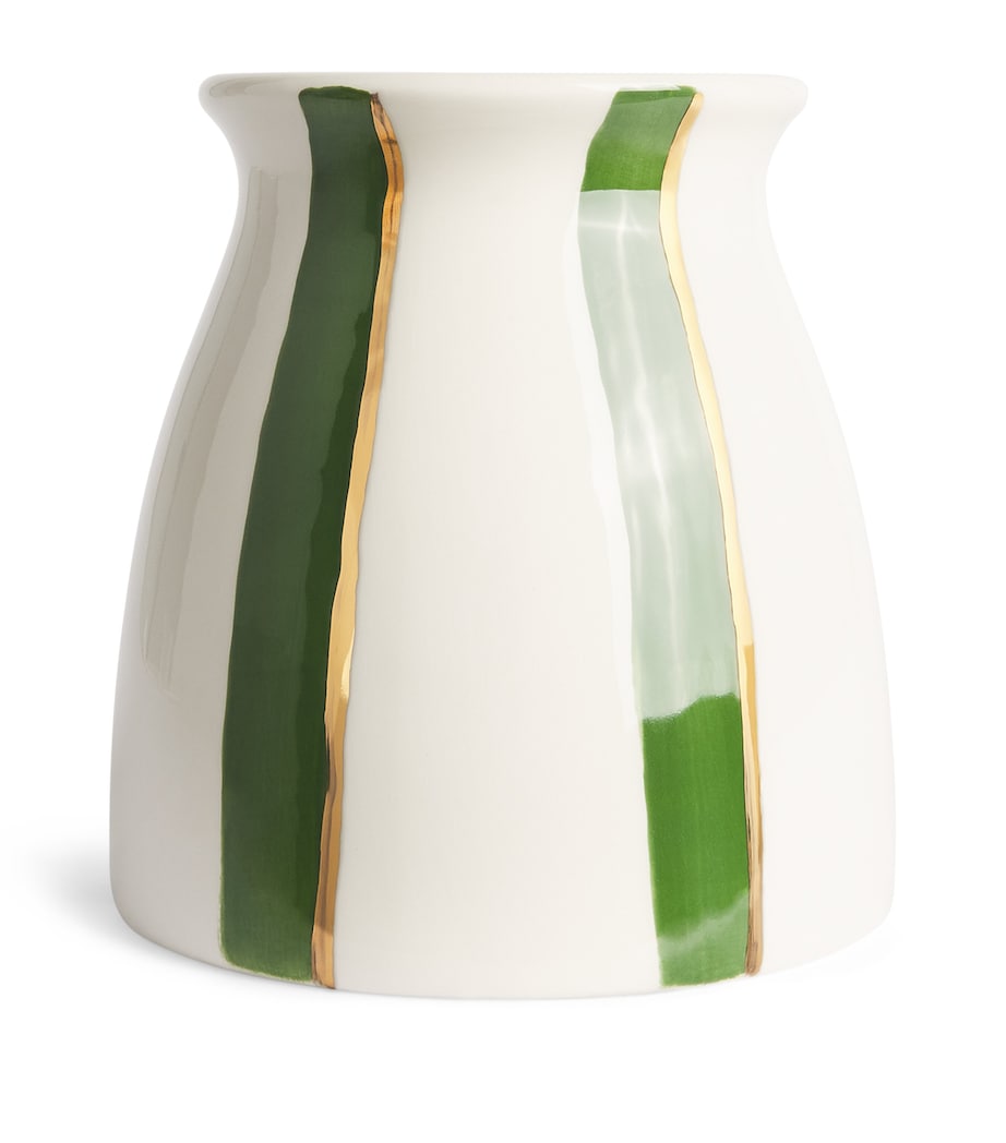 Jayne Redmond Stripe Vase (17cm) White Image 1