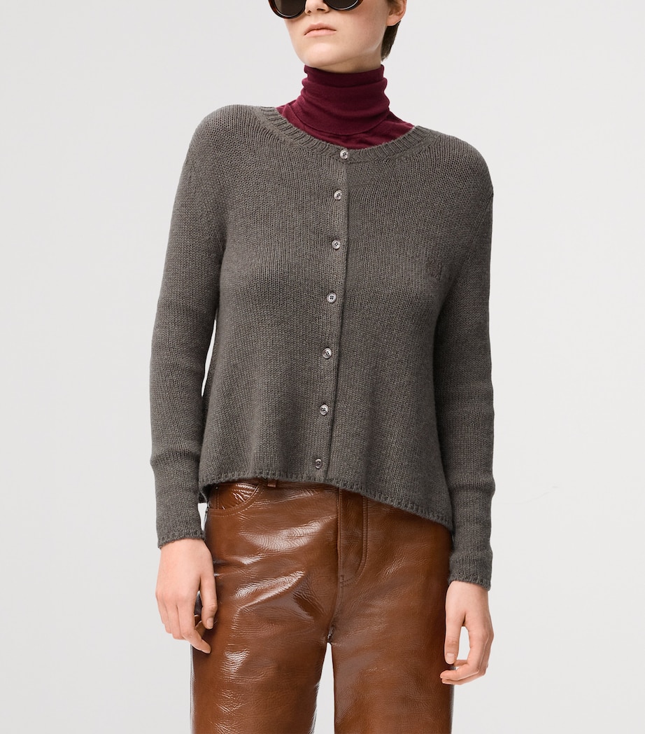 Cashmere Anagram Cardigan TAUPE Image 3