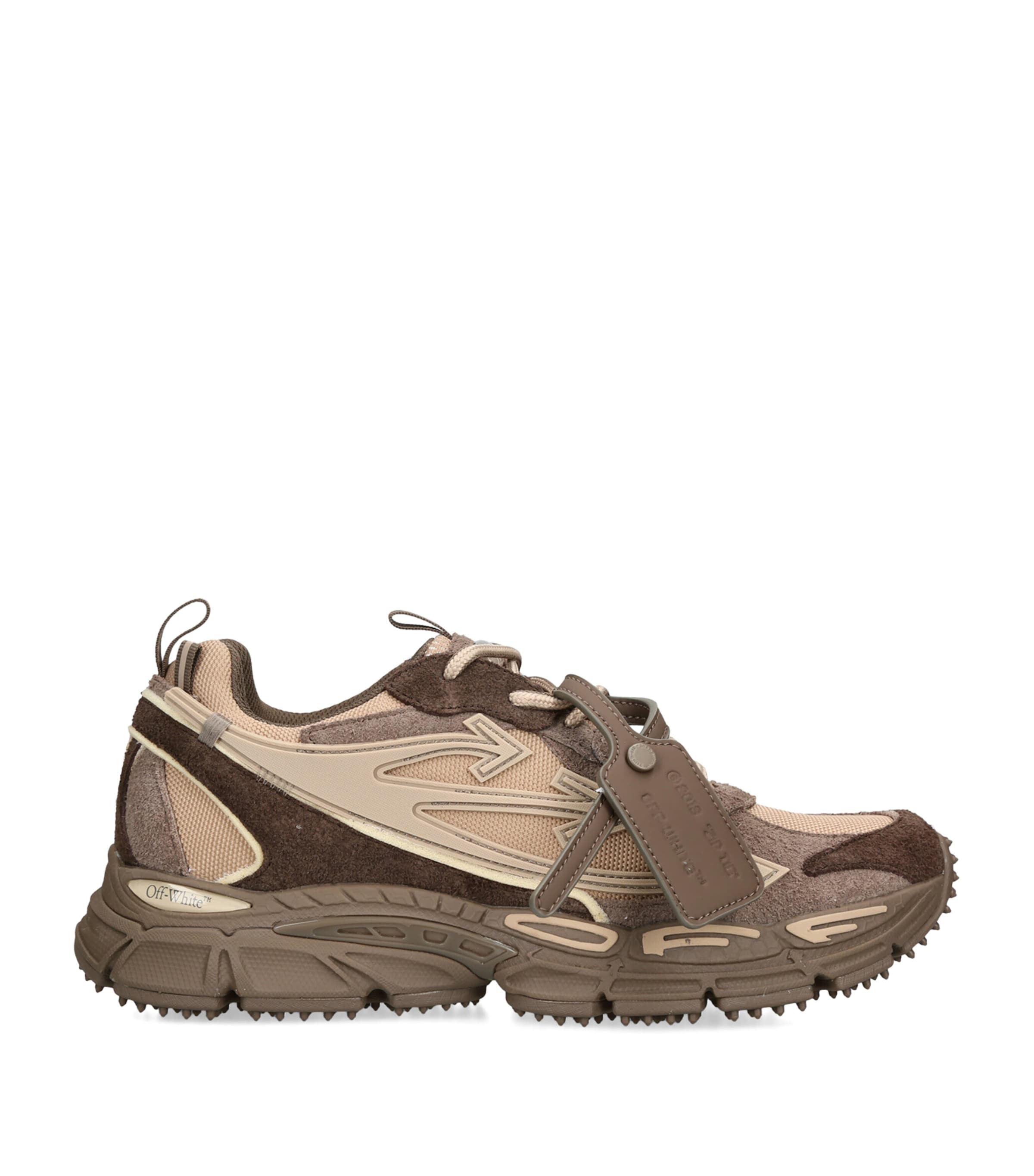 Off-White Suede Be Right Back Sneakers Mid Brown Image 1