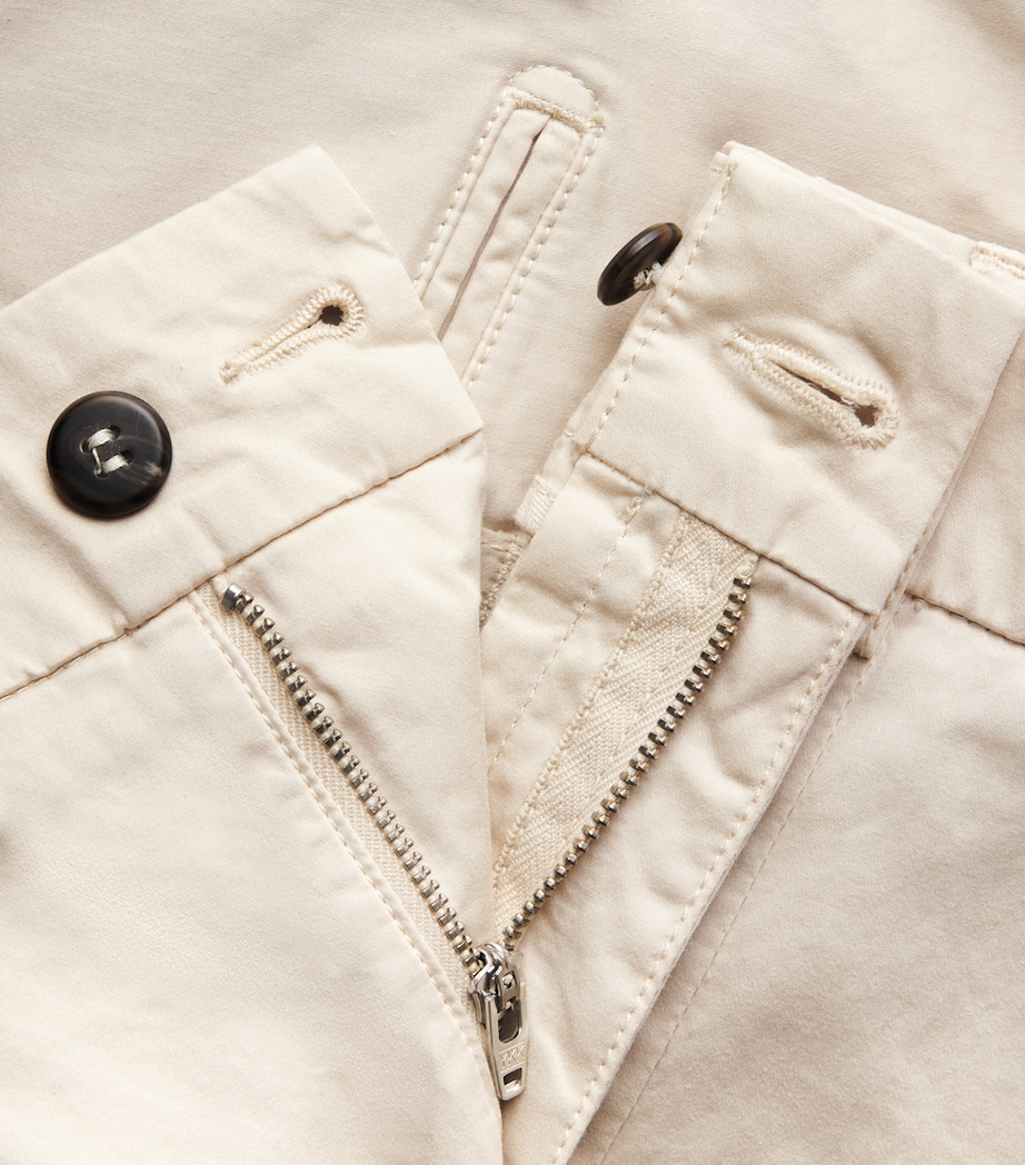 Eleventy Mens Stretch-Cotton Chino Shorts Sabbia Image 6