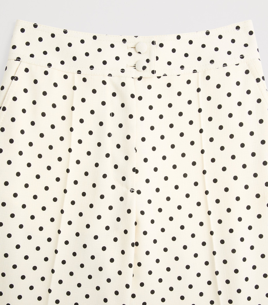 Polka Dot Wide-Leg Trousers R8E Image 6