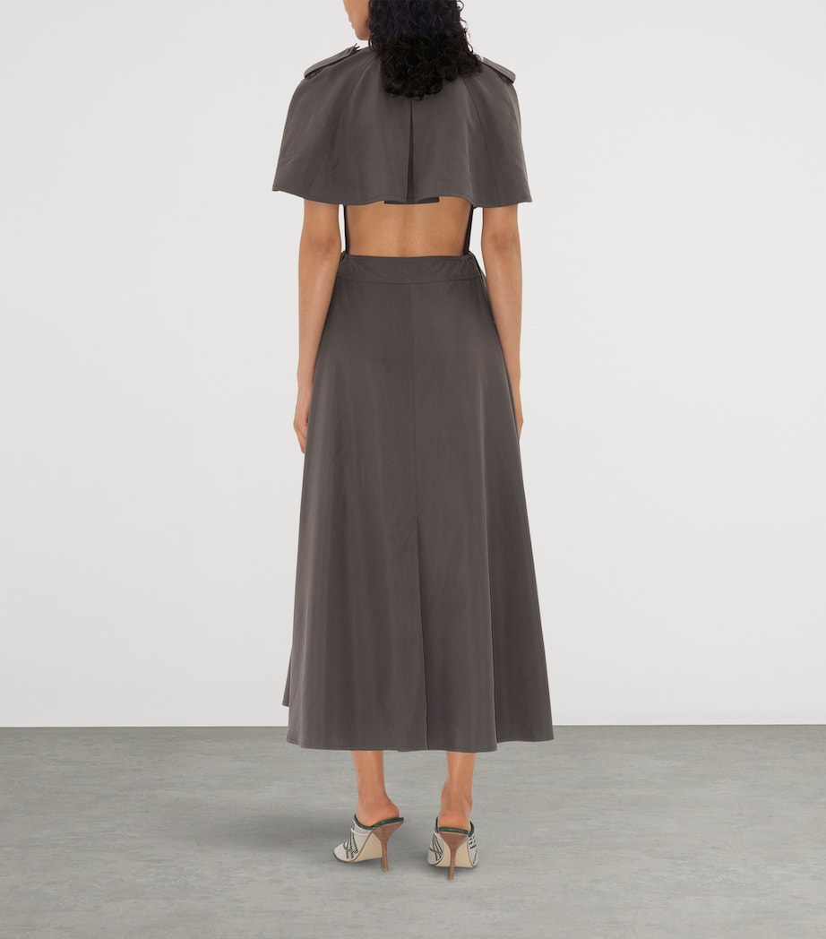 Silk Trench Midi Dress CELLAR Image 5