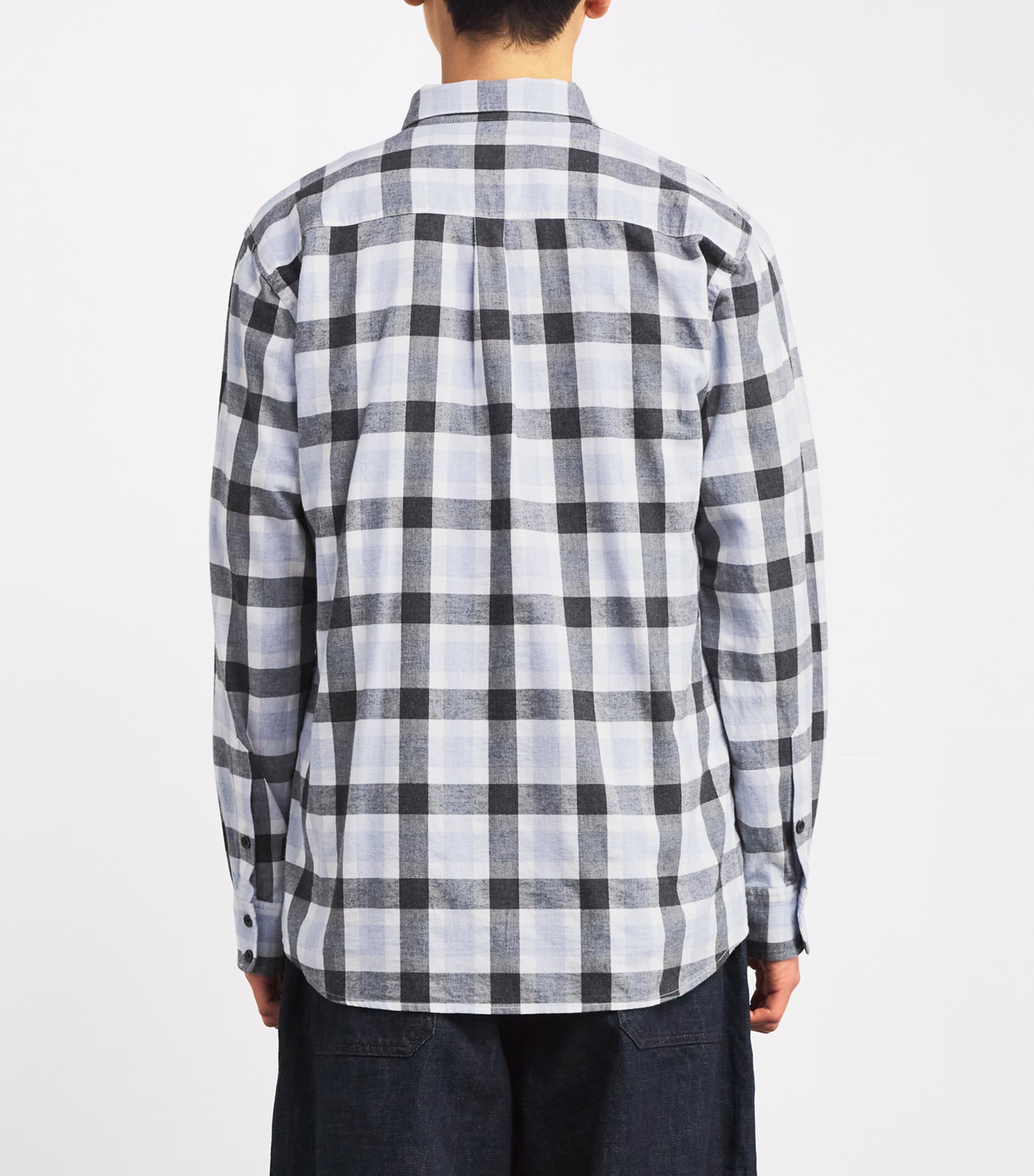 7 For All Mankind Mens Check Print Shirt Grey Image 4