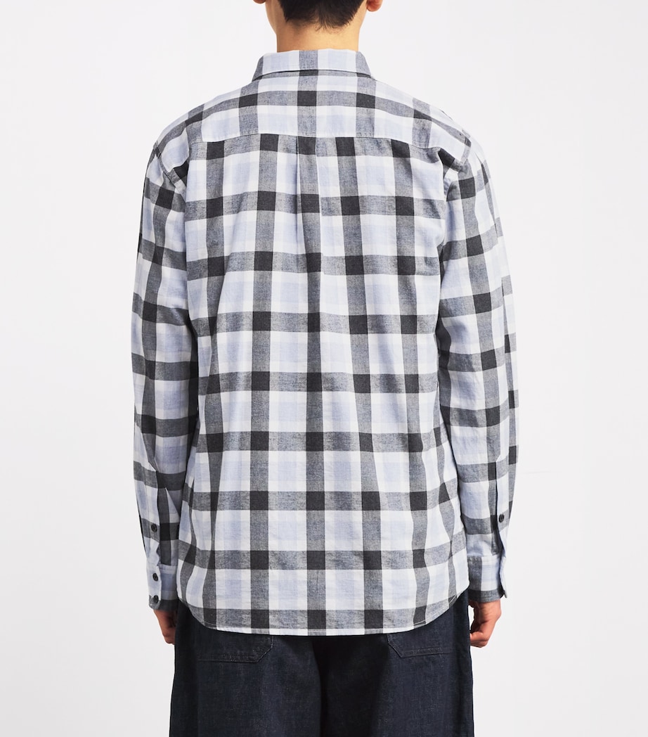 7 For All Mankind Mens Check Print Shirt Grey Image 4