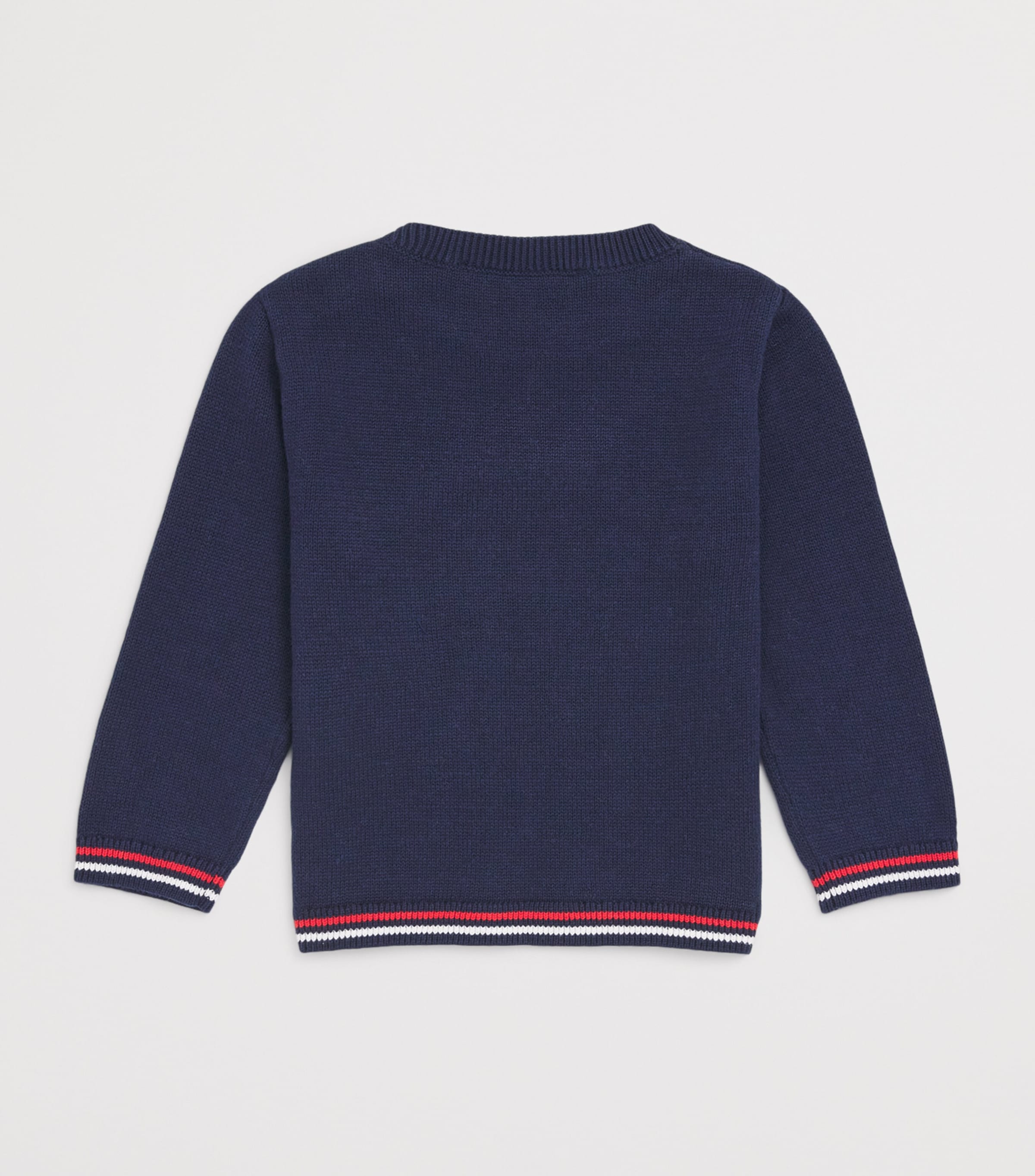 Jacquard Badminton Sweater (3-Months-4 Years) 4MARINE Image 2