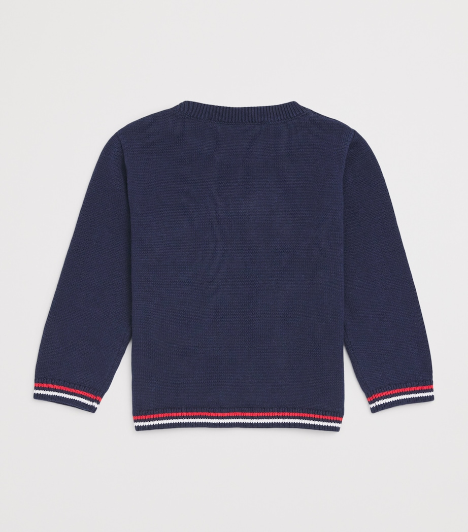 Jacquard Badminton Sweater (3-Months-4 Years) 4MARINE Image 2