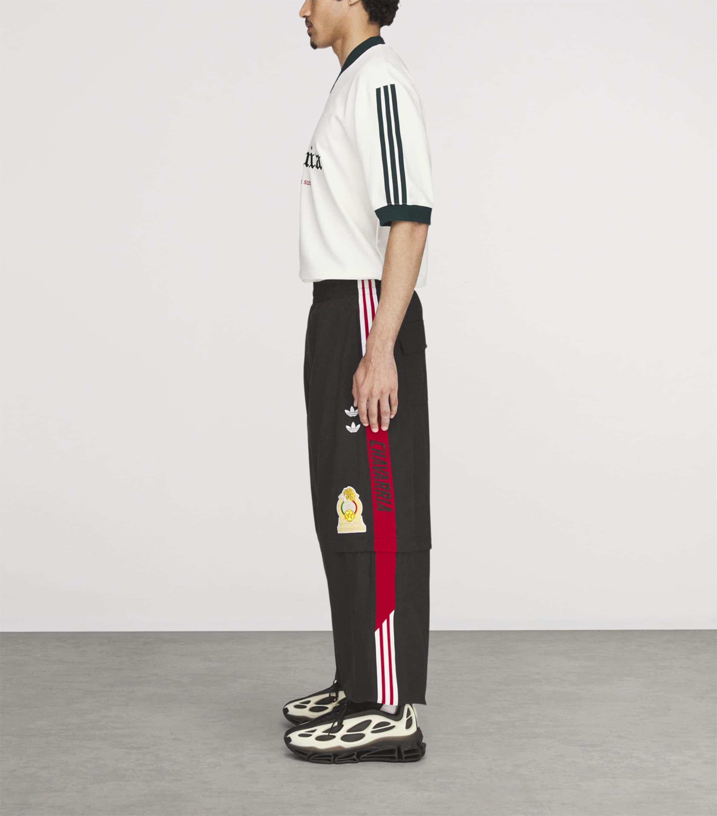 Willy Chavarria Mens x adidas Originals Anthem Oversized Sweatpants Black Image 5
