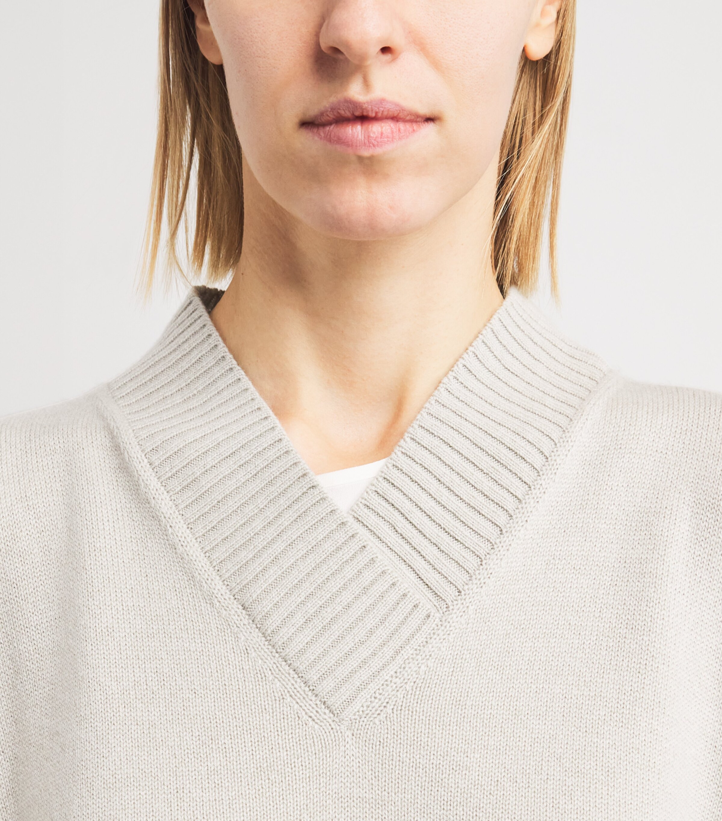 Cashmere Crossover Sweater Vest MASTIC Image 6