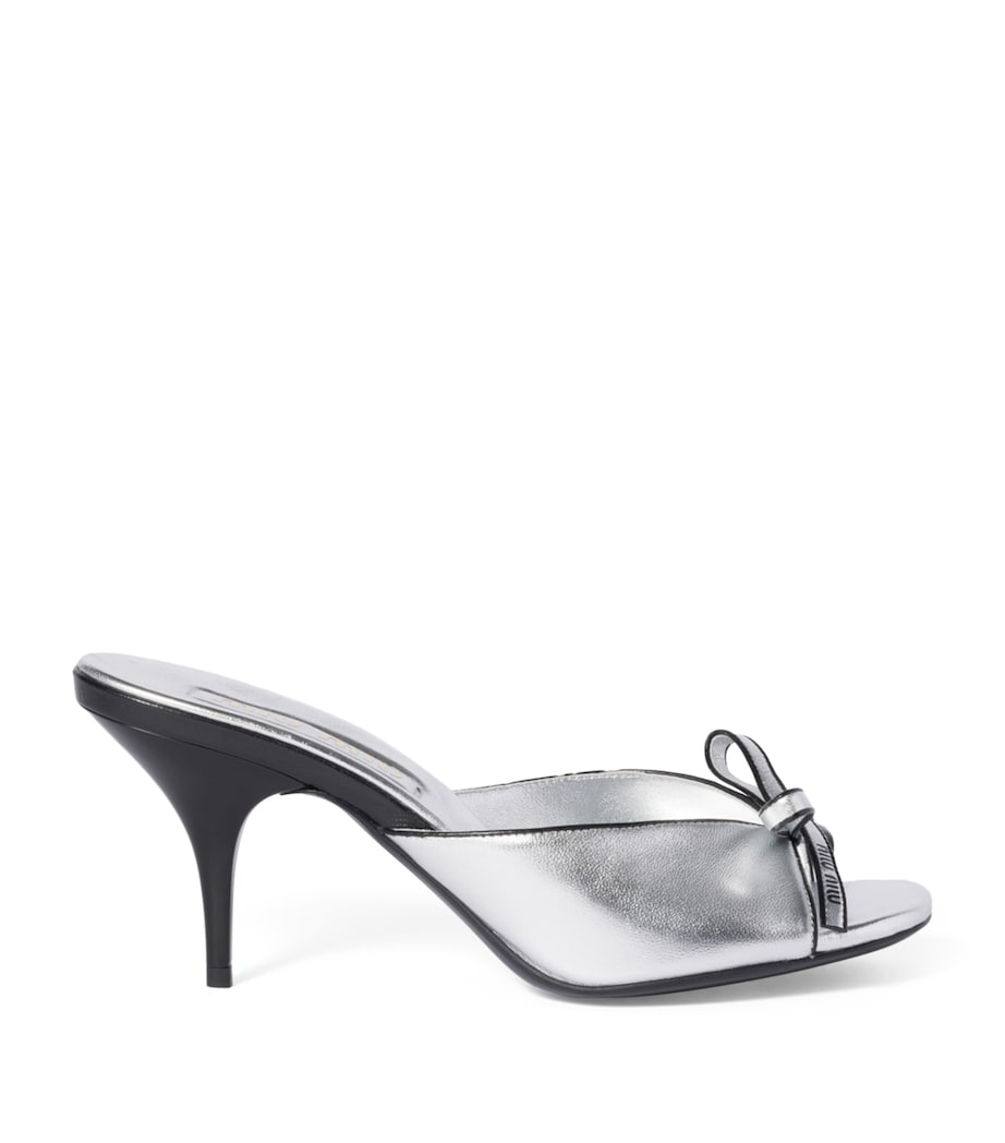 Nappa Leather Mordoré Bow Sandals 75 F0Q07 Image 1