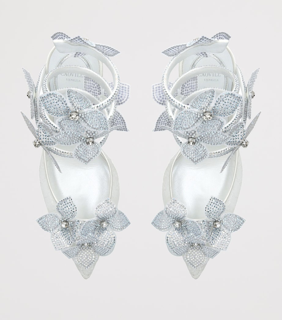 Embellished Floriane Pumps 105 WHITE Image 3