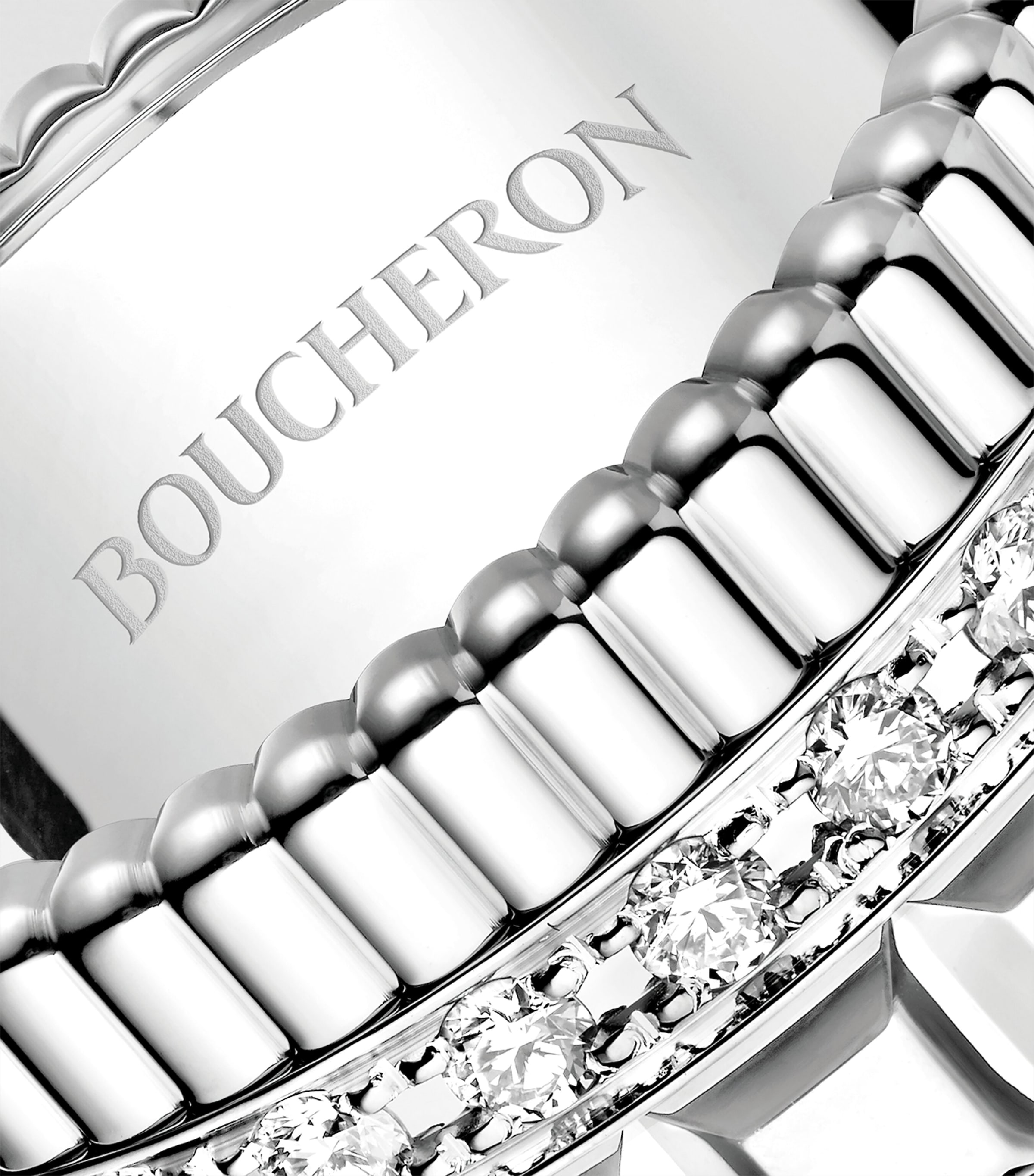 Large White Gold and Diamond Quatre Radiant Ring WHITE GOLD Image 4