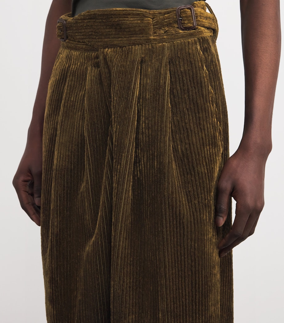 Corduroy Belt-Front Trousers U6203 Image 6