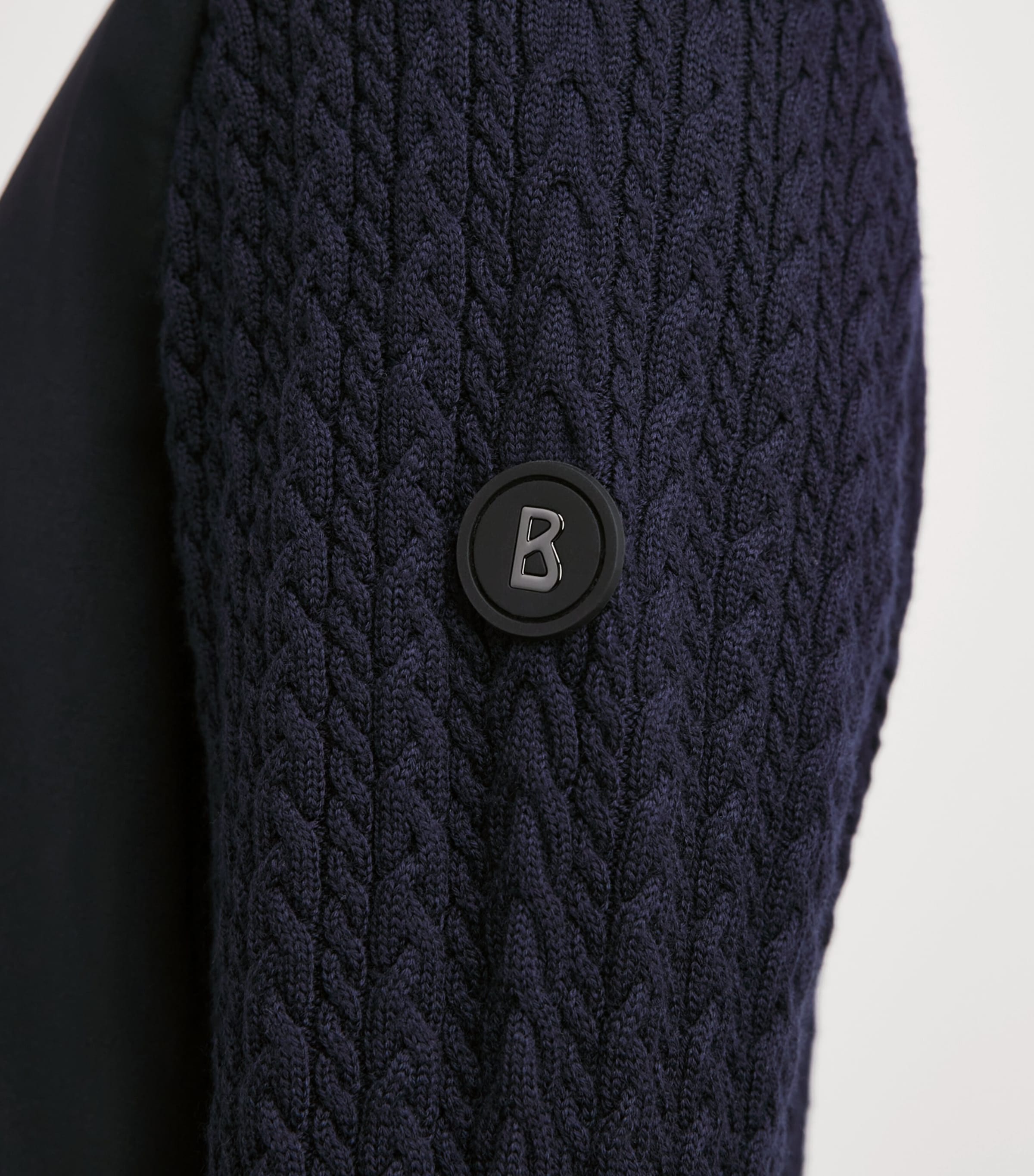 Bogner Mens Virgin Wool Zisco Hybrid Jacket Navy Image 3