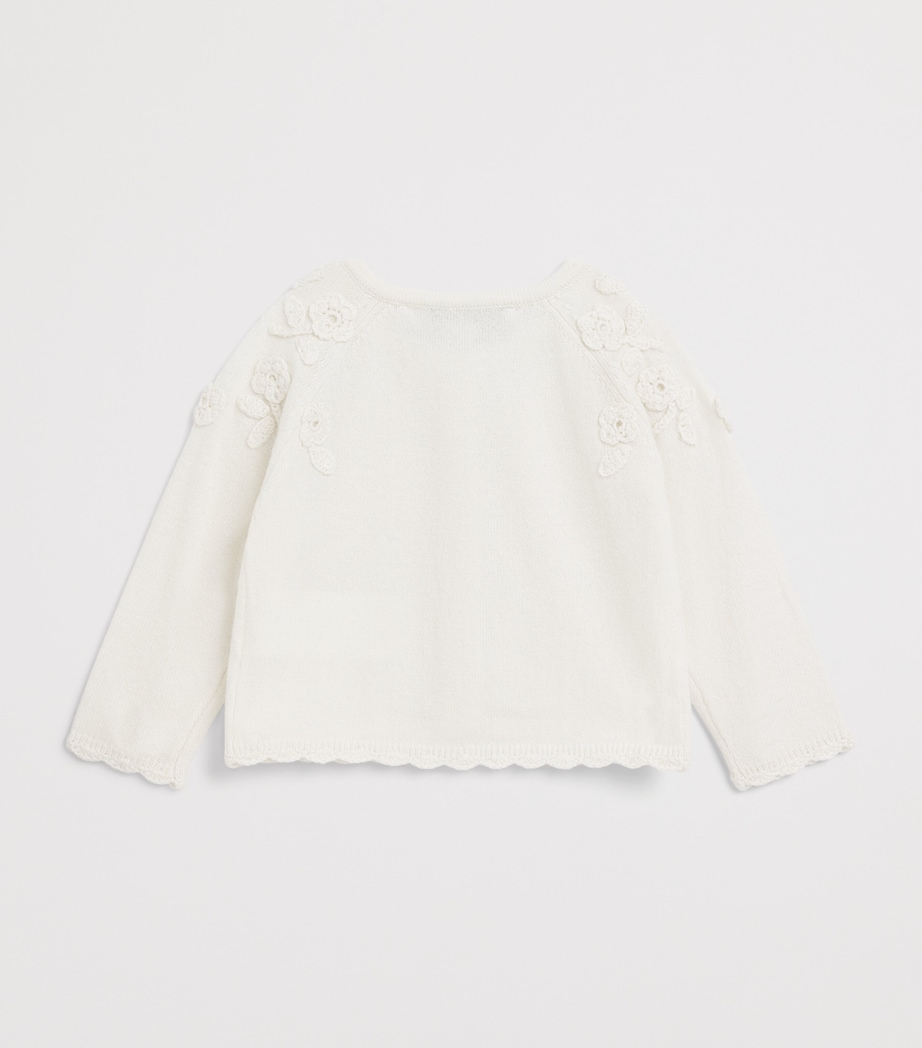 Tartine et Chocolat Peony Embroidered Cardigan (3 Months-4 Years) Image 2
