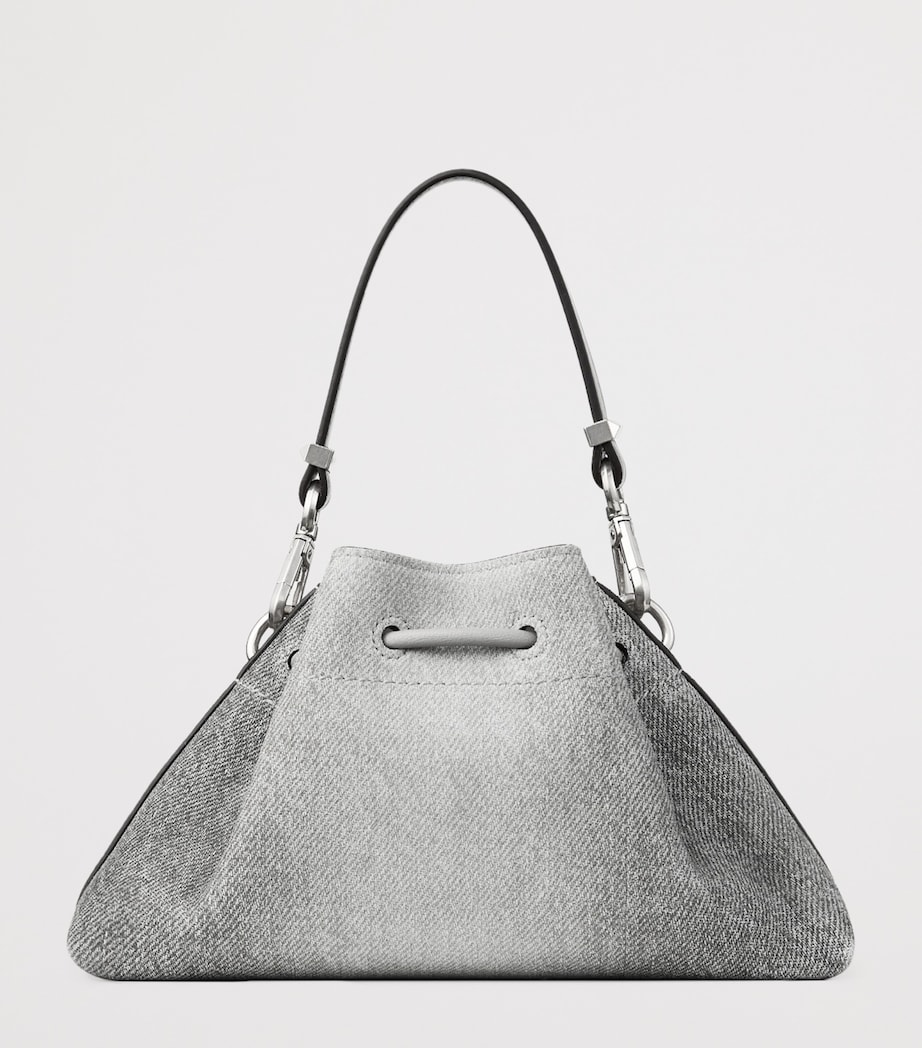 Cinch Small Suede Shoulder Bag DOVE/DOVE/ANTIQUE SI Image 3