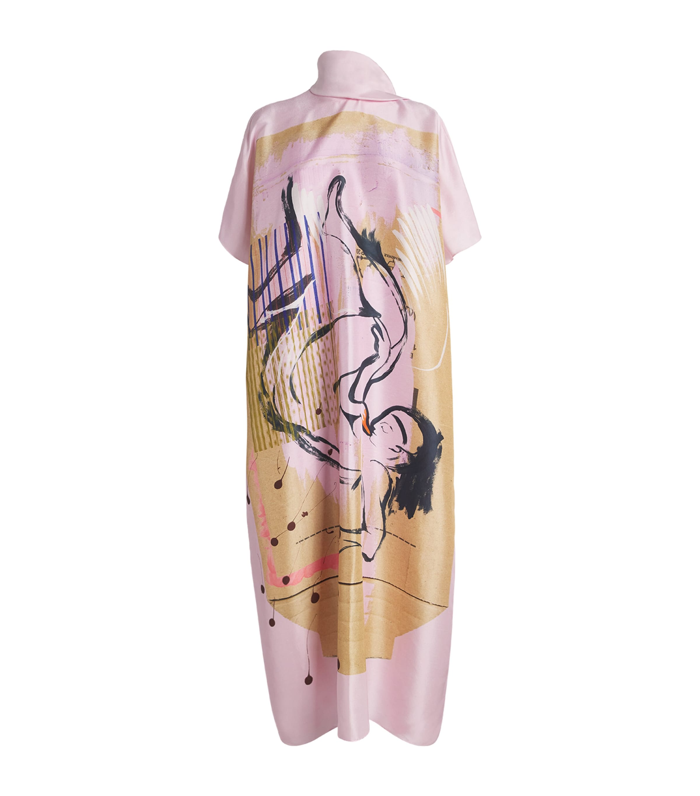 Roksanda Silk All-over Print Oshsone Midi Dress In Pink