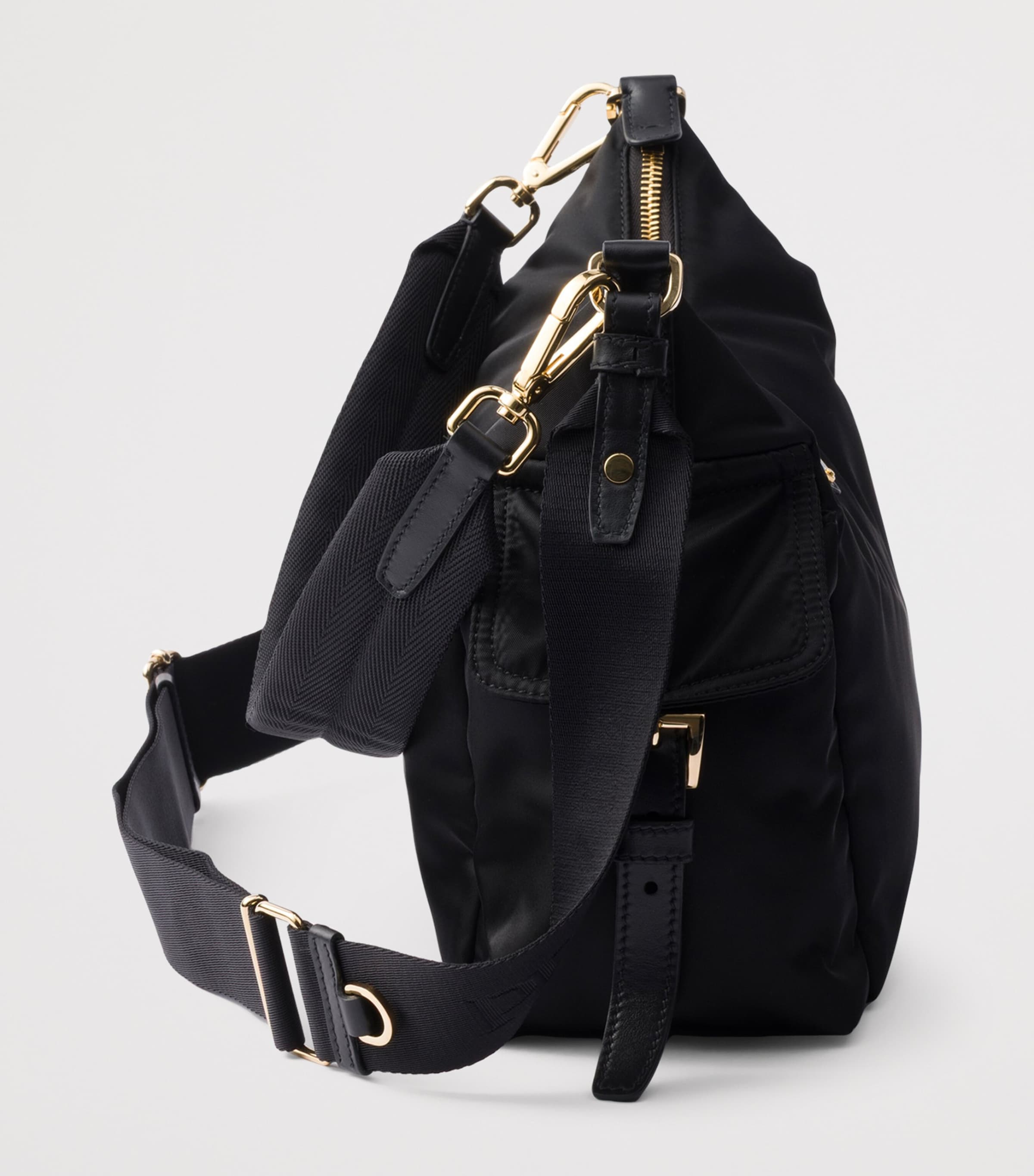 Re-Nylon and Leather Explore Shoulder Bag F0002 Image 6
