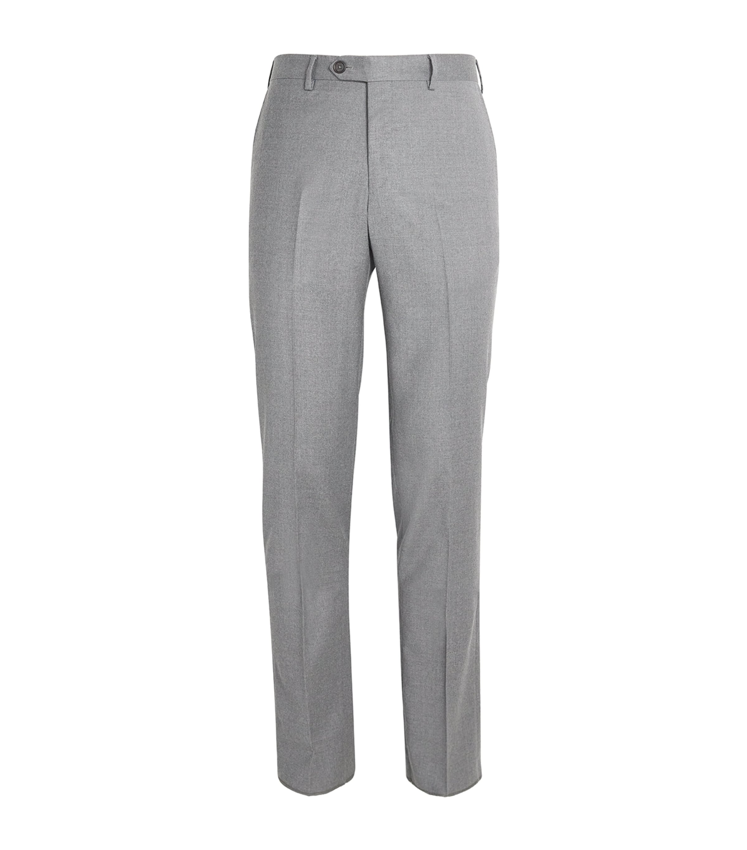 Shop Pal Zileri Wool Tailored Trousers In Grey