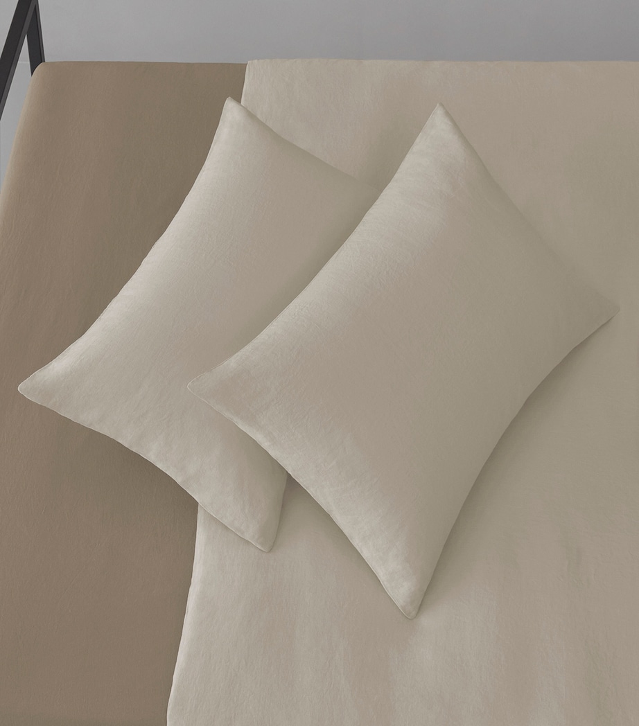 Society Limonta Linen Rem Standard Pillowcase Pair (50cm x 80cm) Marmo Image 1