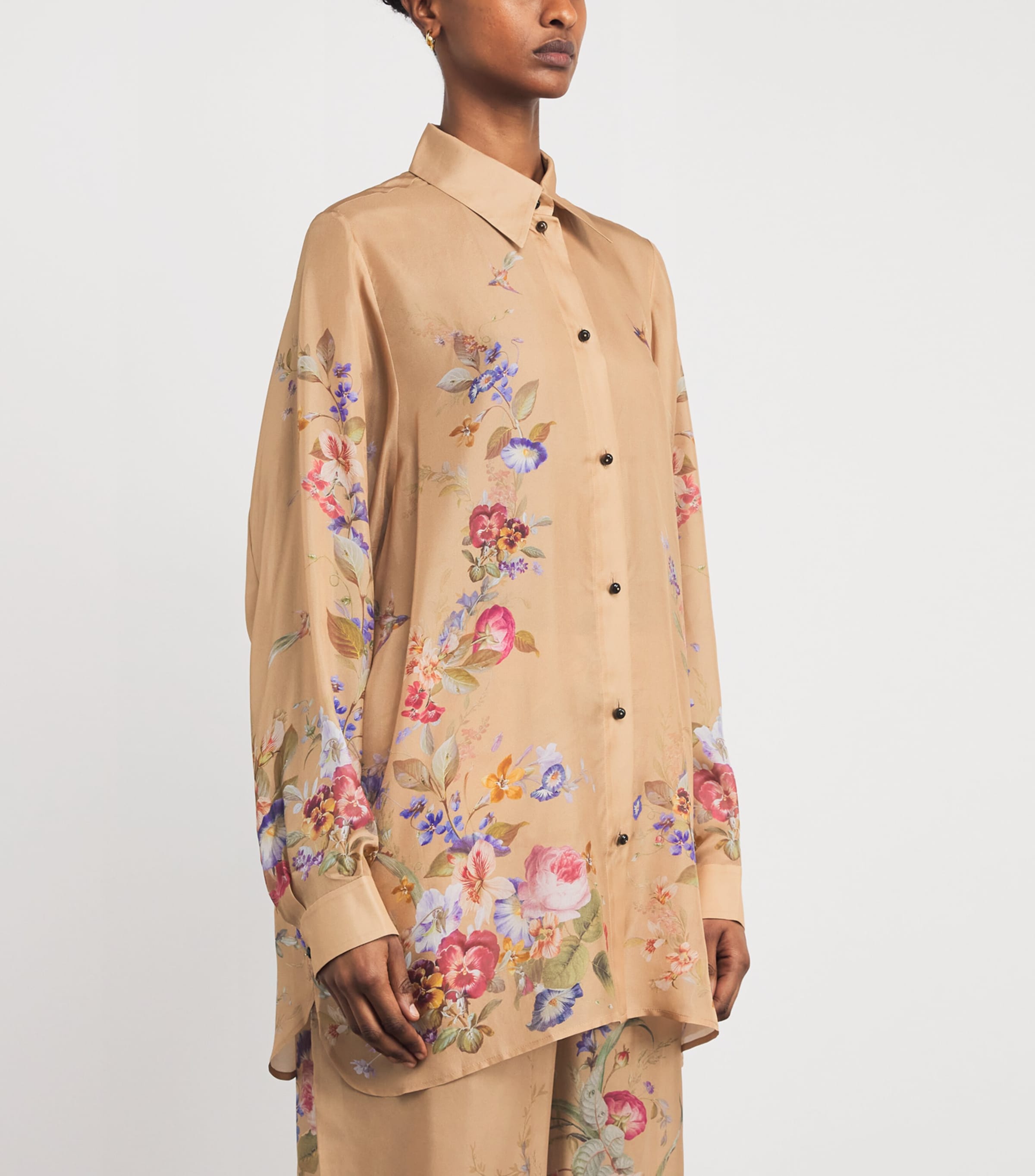 Silk Patience Shirt TAN FLORALTAFL Image 3