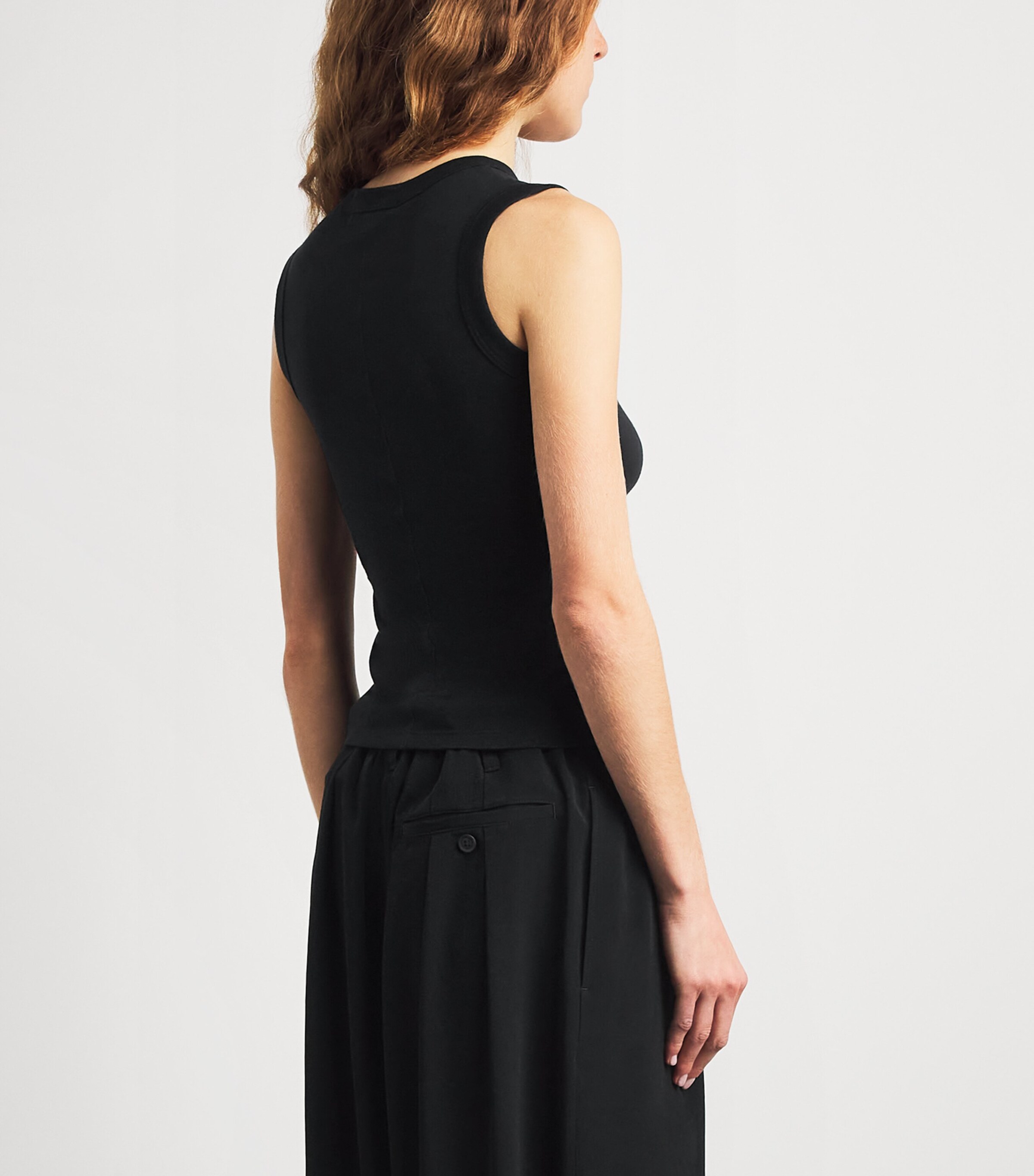 ÉTERNE Womens Fitted Tank Top Black Image 5