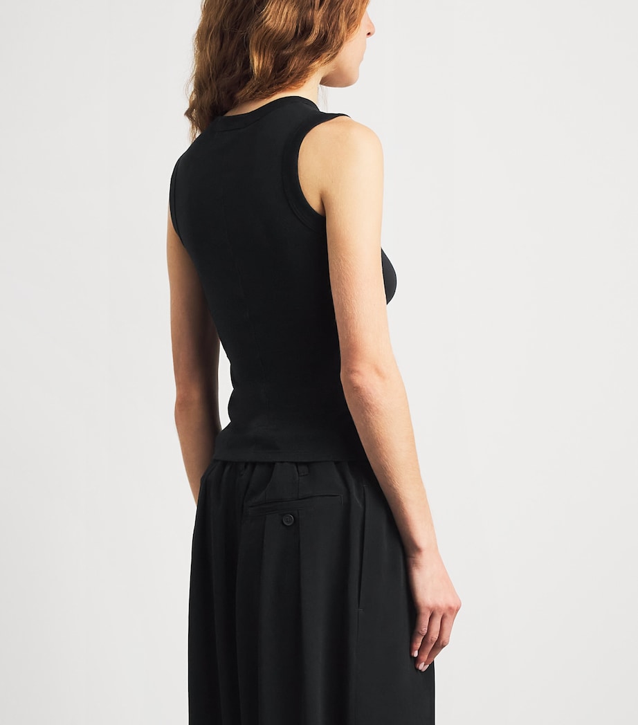 ÉTERNE Womens Fitted Tank Top Black Image 5