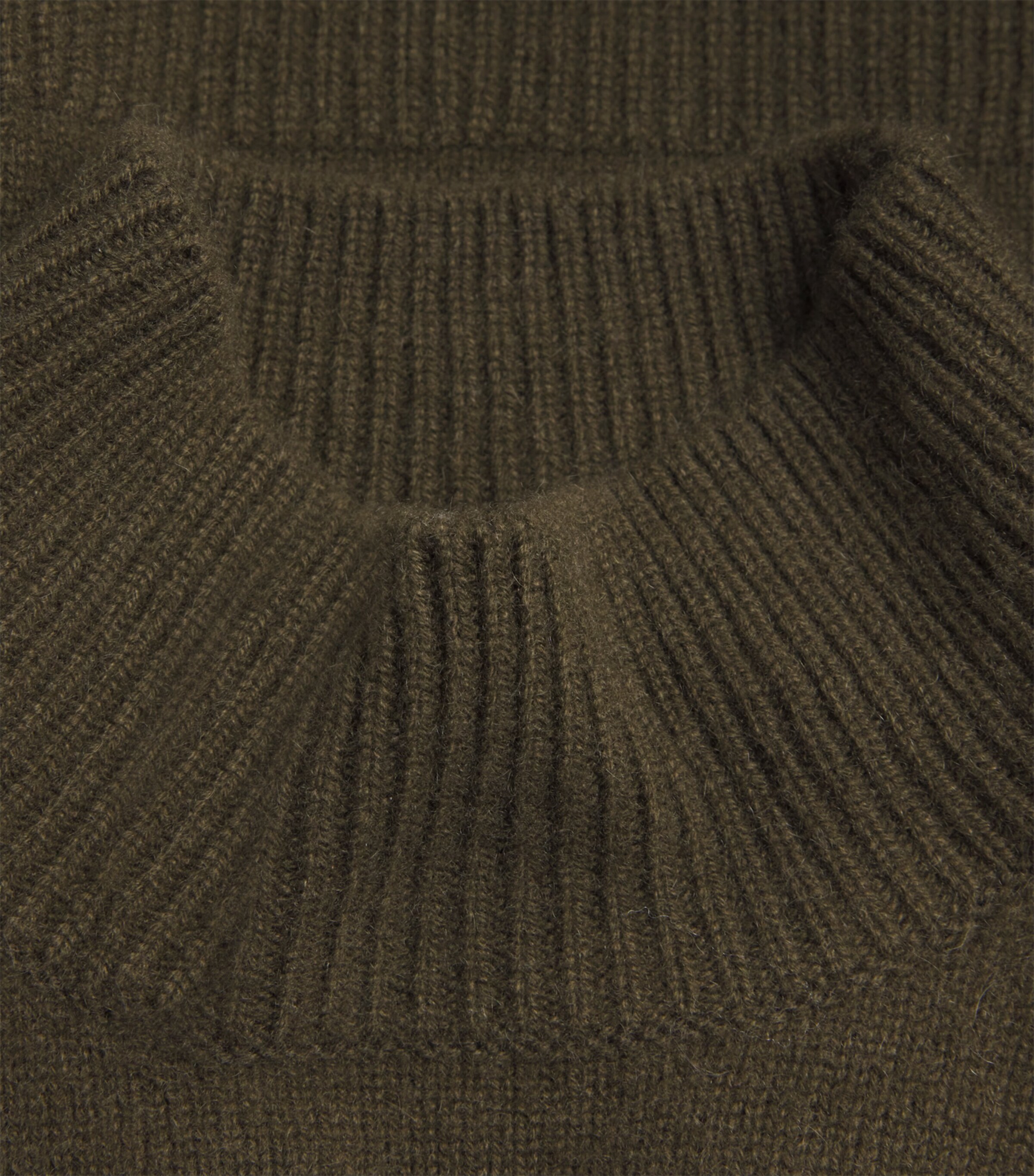 ME+EM Womens Cashmere High Neck Sweater Intense Olive Image 5