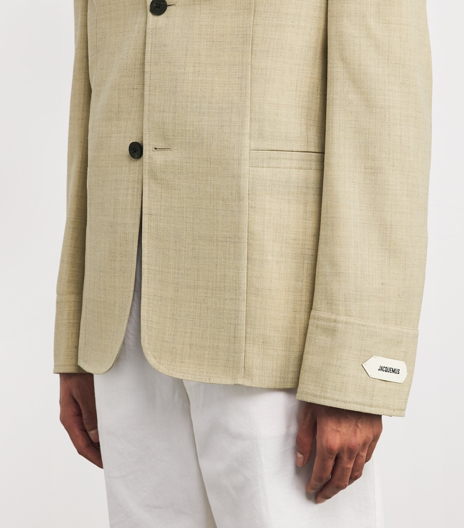 Wool Suit Jacket BEIGE Image 6