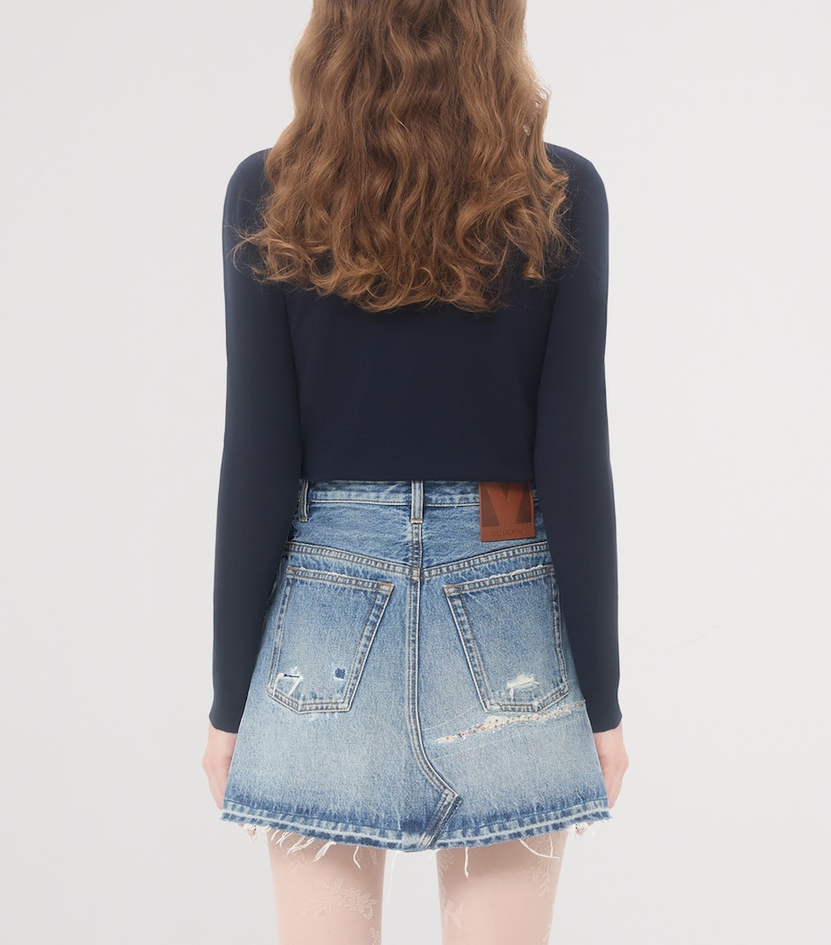 Valentino Womens Virgin Wool Chez Valentino Sweater Image 4