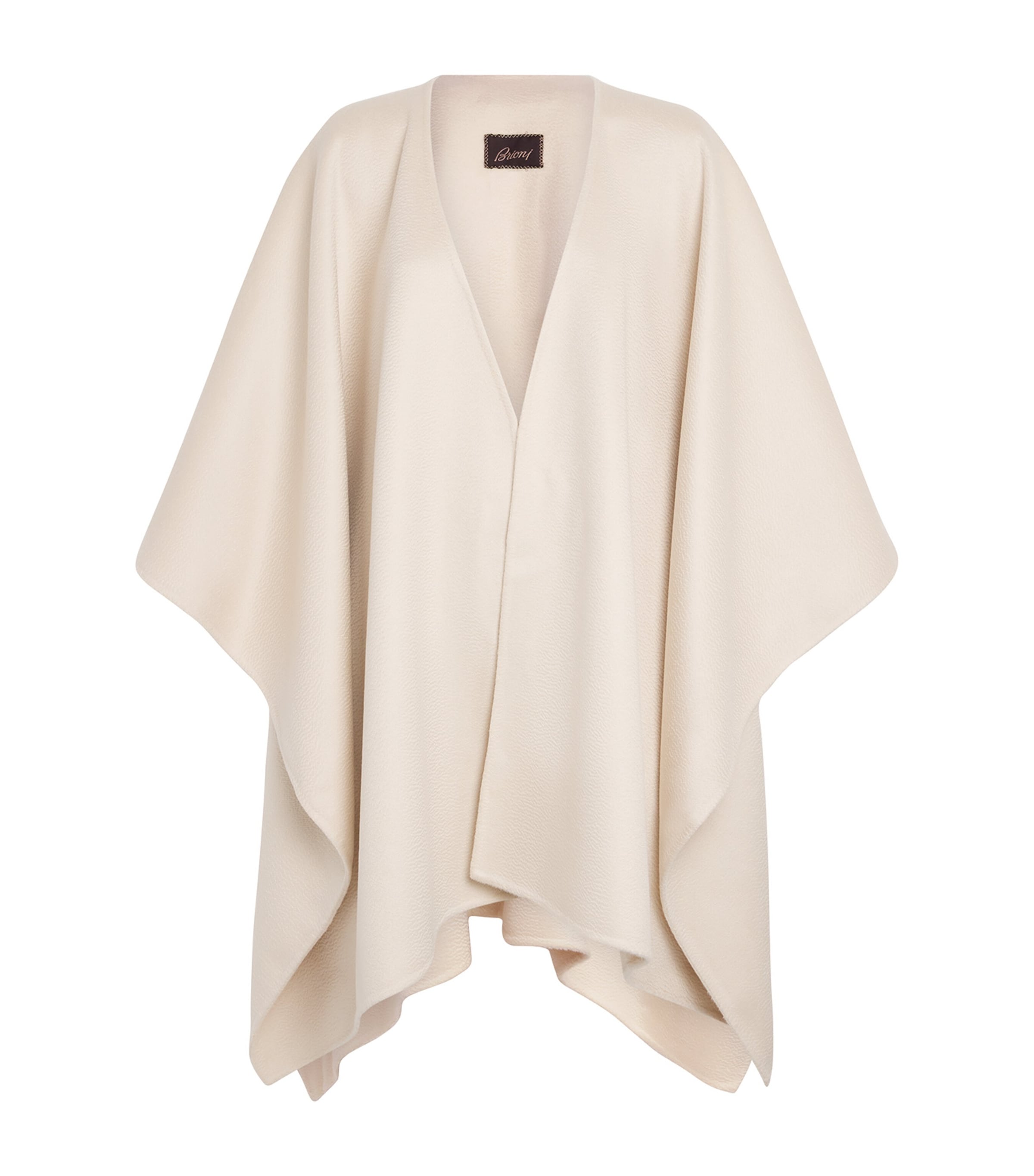 Brioni Cashmere Double-faced Cape In Neutral