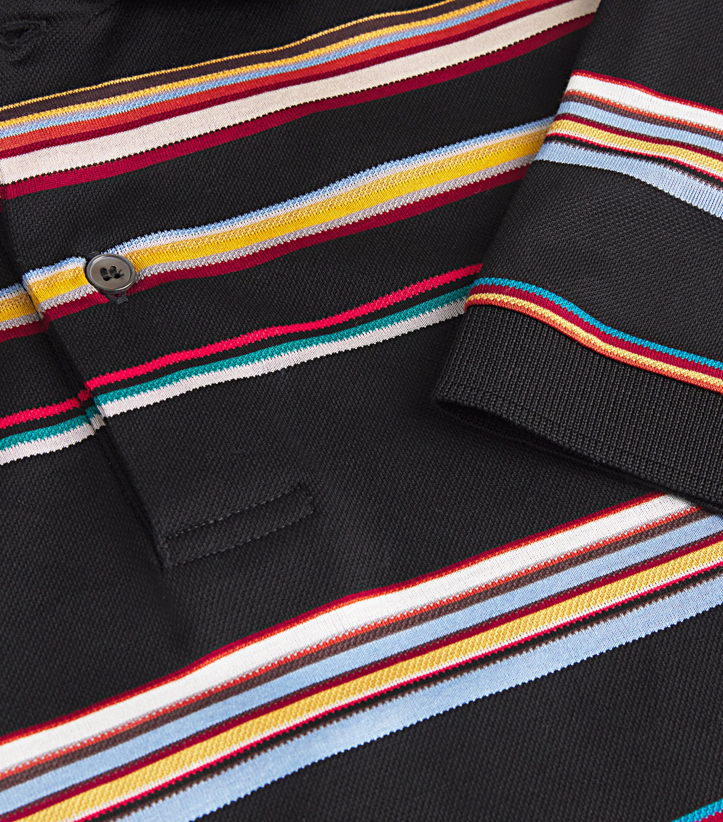 Paul Smith Mens Cotton Signature Stripe Polo Shirt Image 5