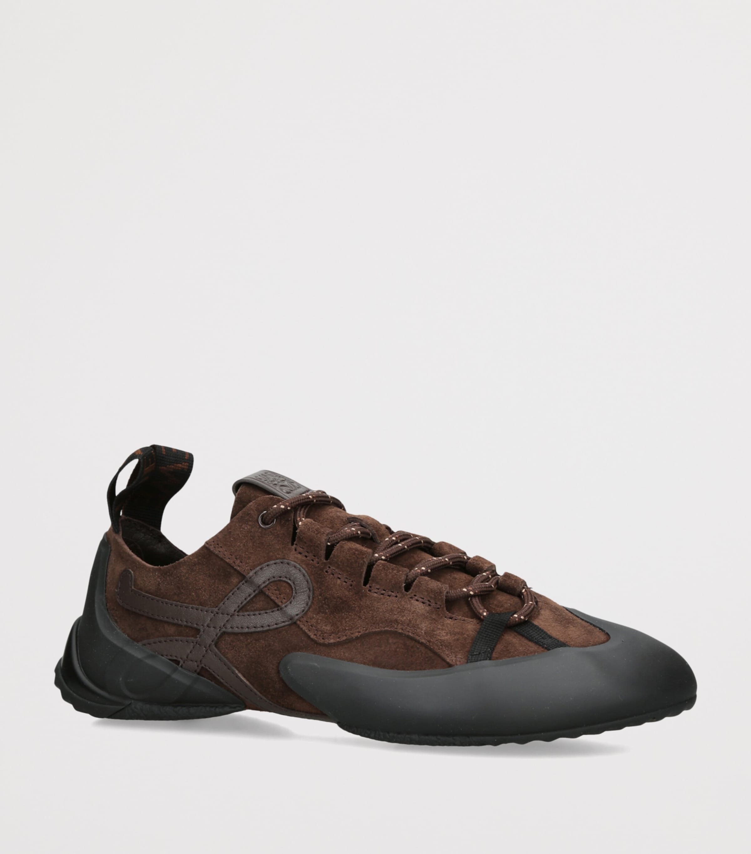 LOEWE Suede Grip Sneakers Dark Brown Image 3