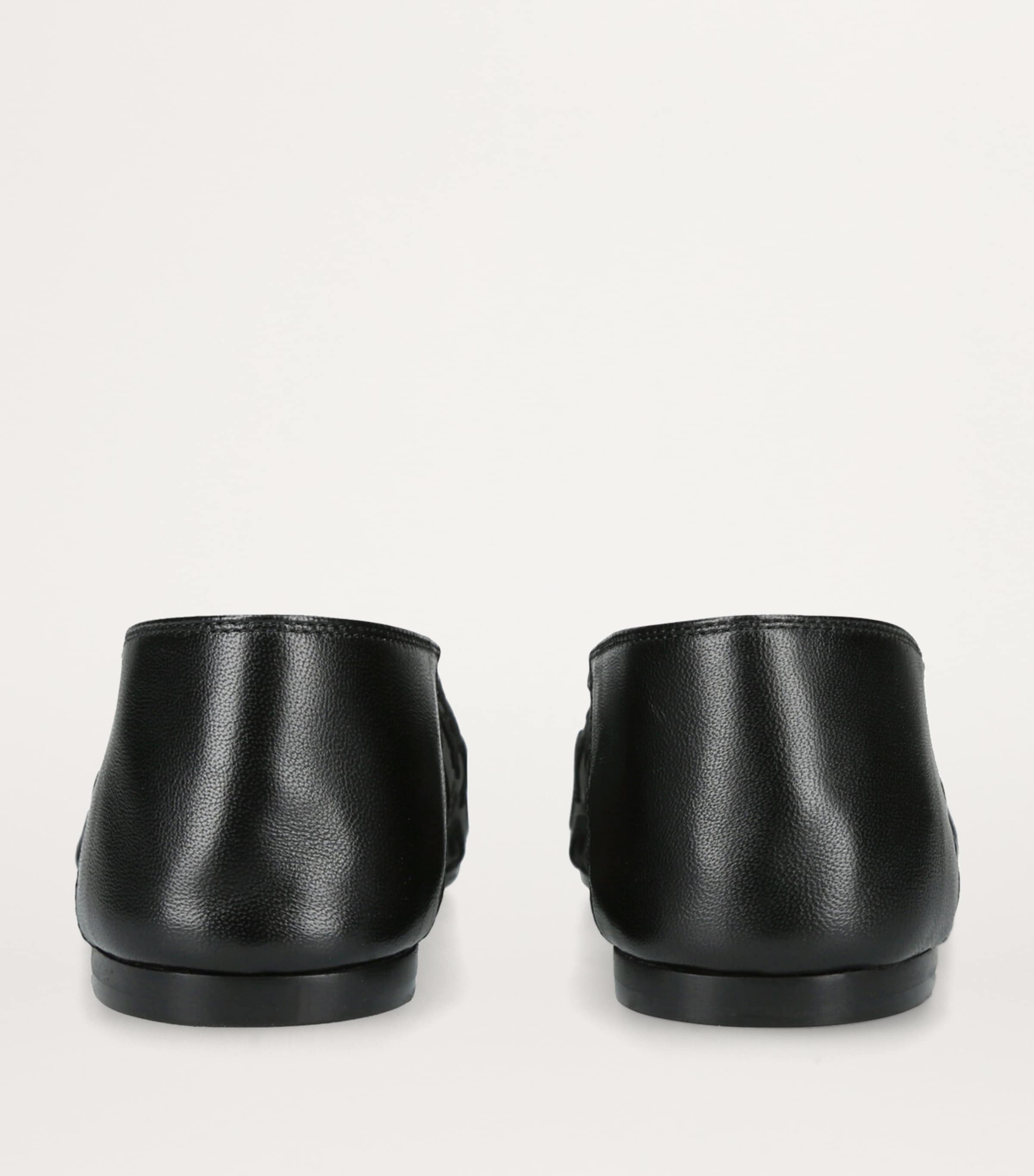 Leather-Mesh Flat Me Ballet Flats BLACK Image 2