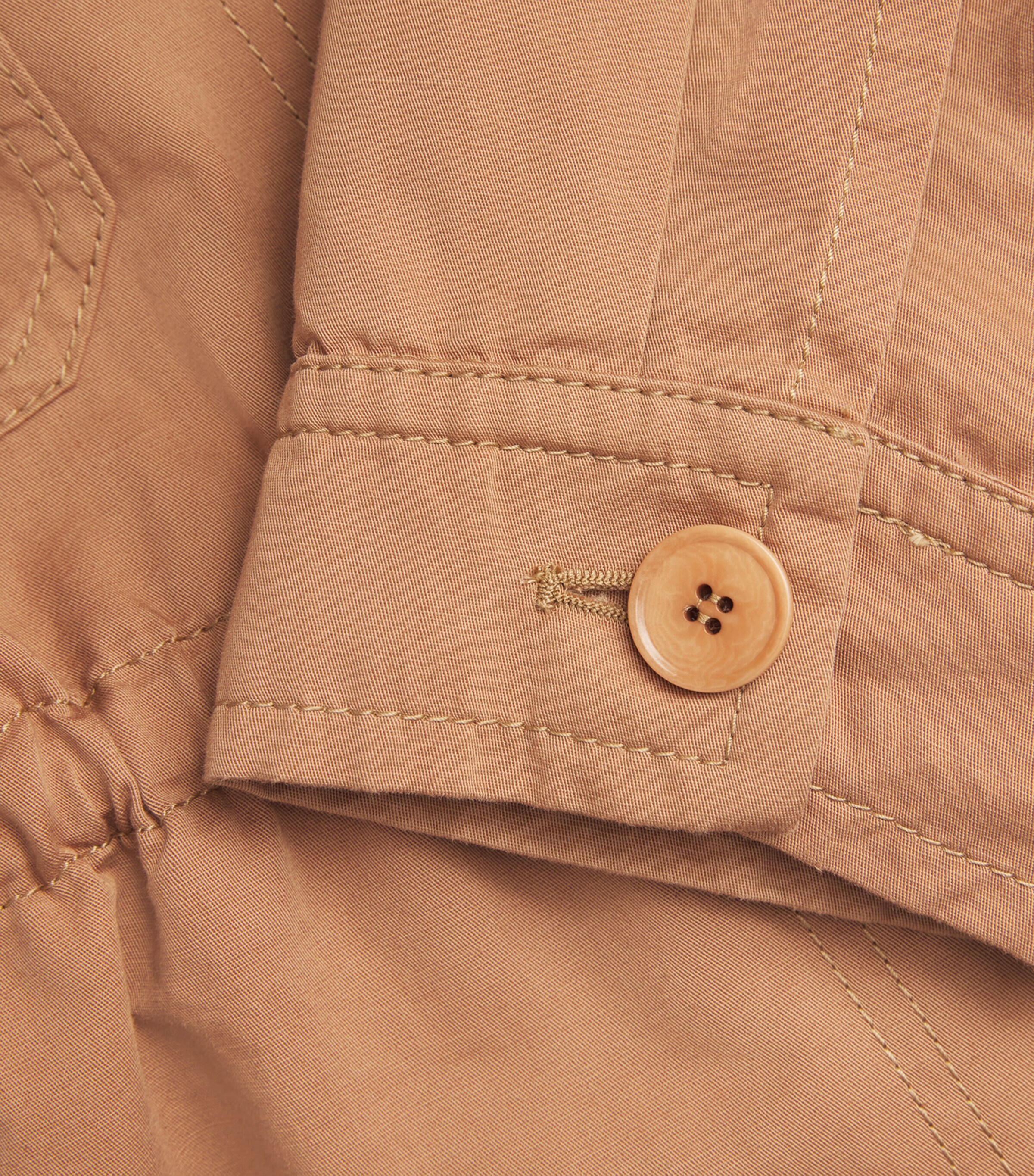 Cotton-Linen Drawstring Jacket DESERT Image 5