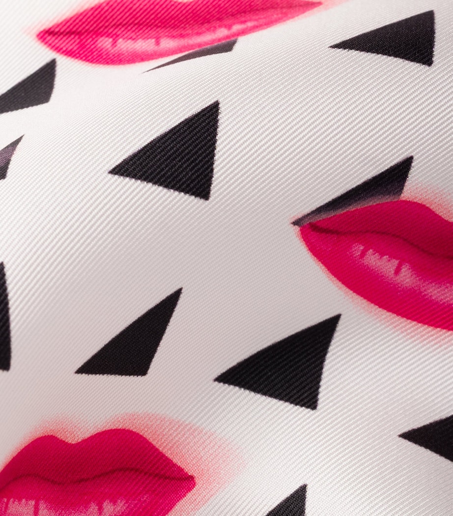 Prada Silk Lipstick Triangle Scarf Image 2