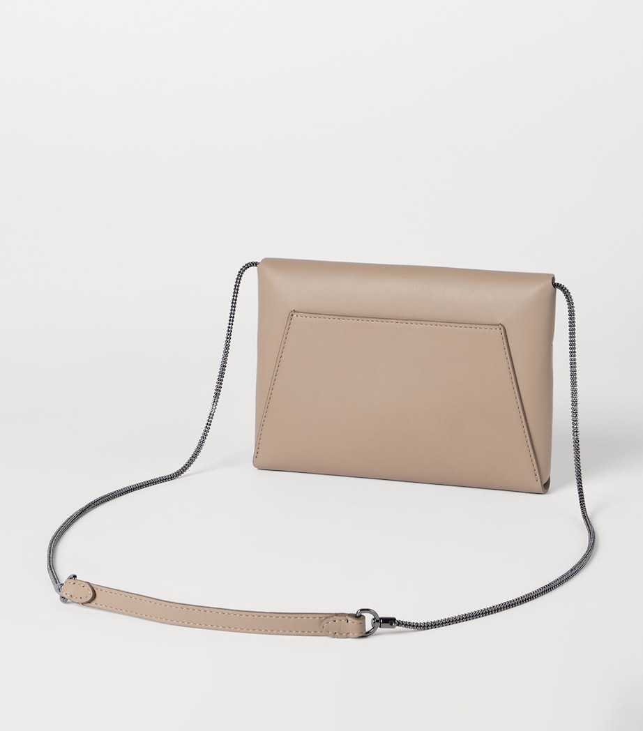 Brunello Cucinelli Leather BC Pochette Clutch Bag Image 4