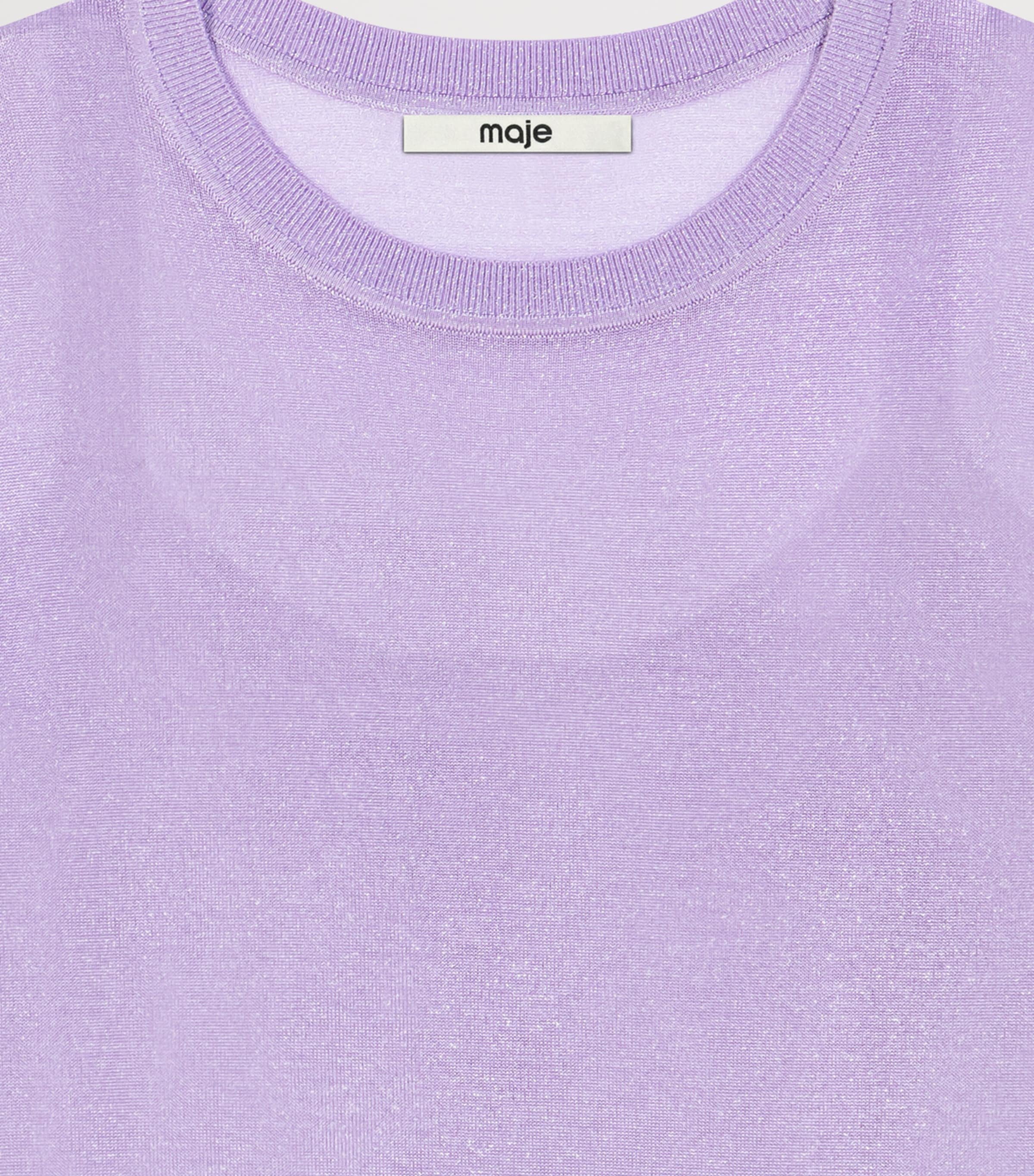 Maje Womens Knit T-Shirt and Cami Top Set Parma Violet Image 9