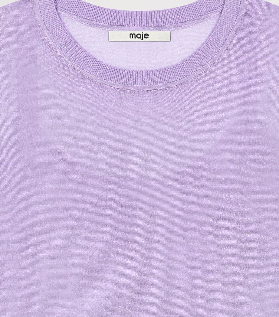 Maje Womens Knit T-Shirt and Cami Top Set Parma Violet Image 9