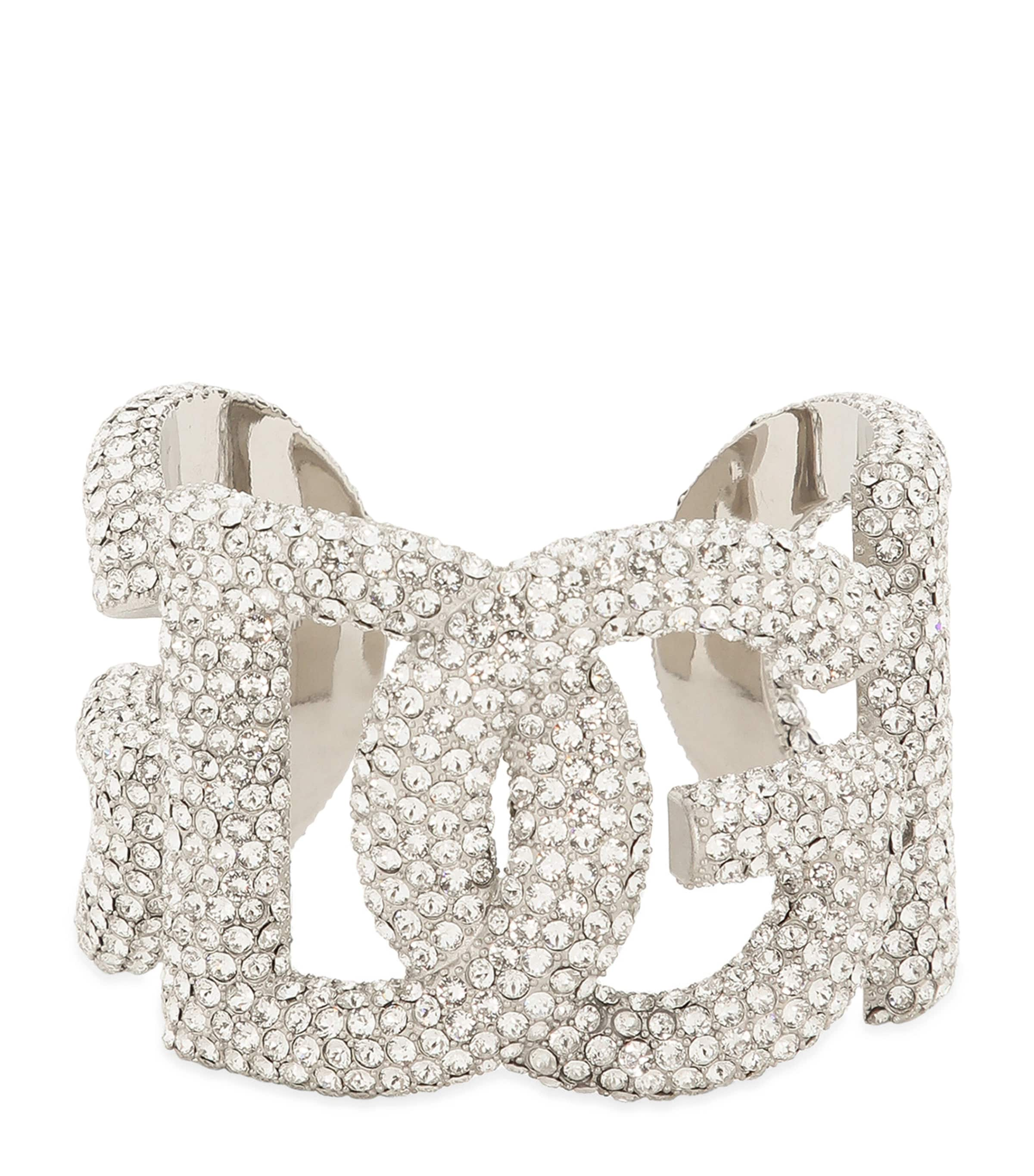 Dolce & Gabbana Dg Crystal-embellished Bracelet In Silber