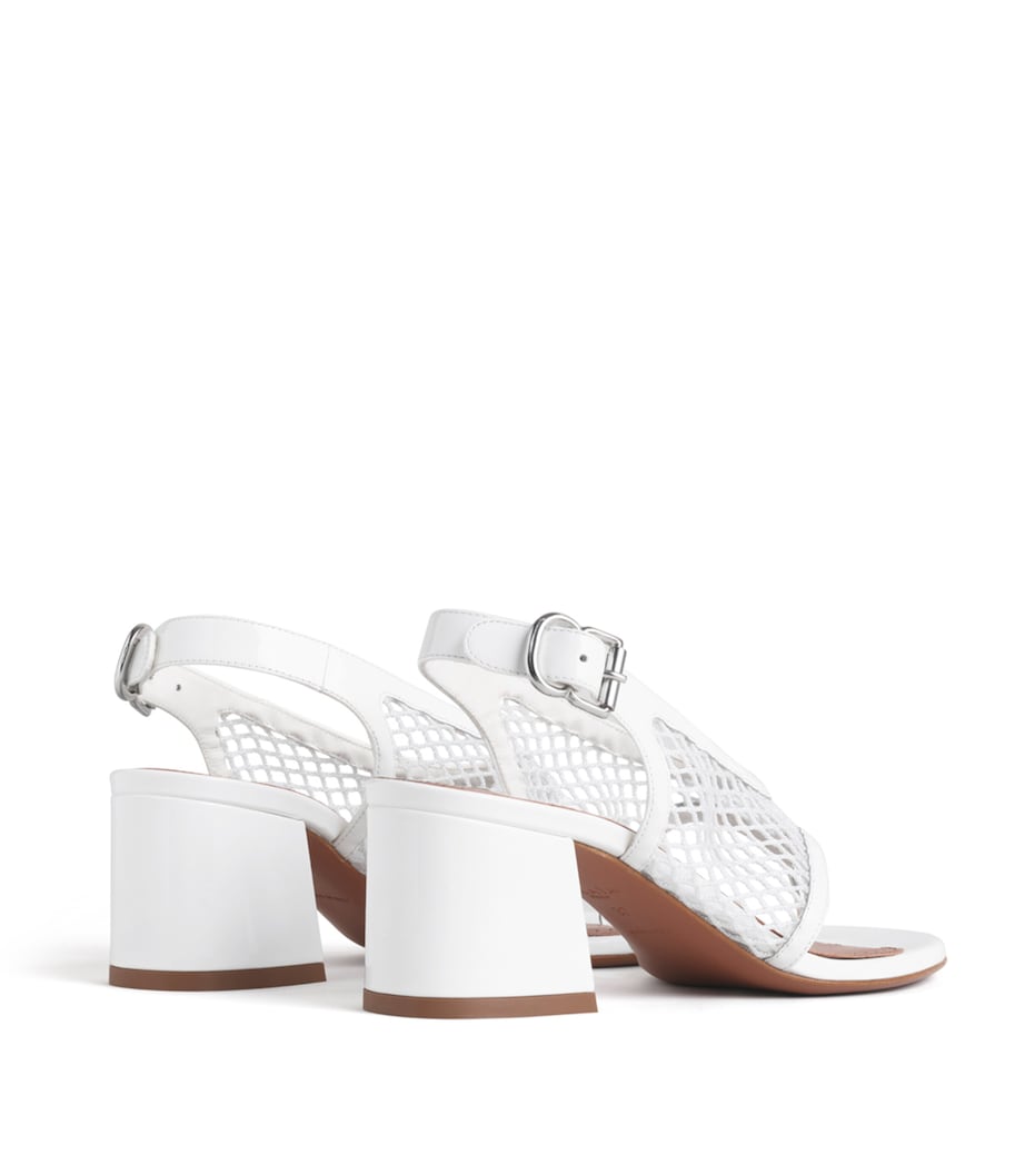Alaïa Fishnet Sandals 55 Optical White Image 3
