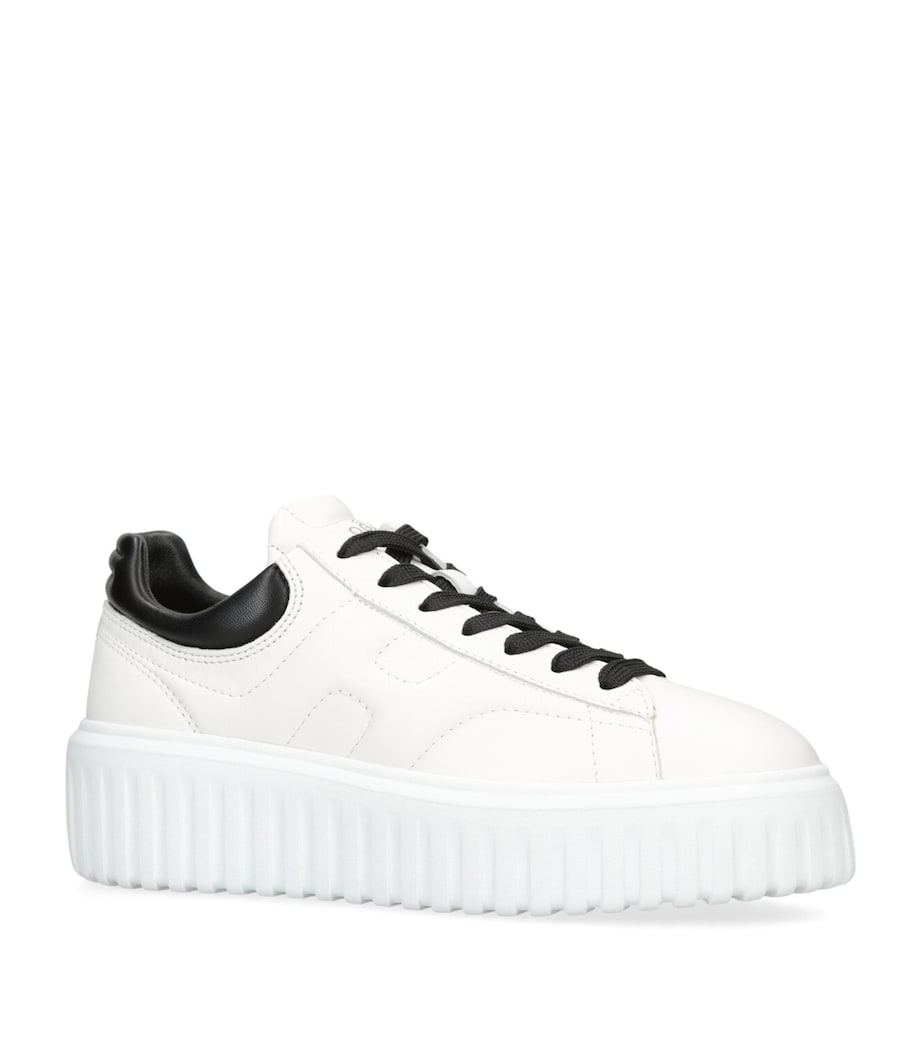 Hogan Leather Allaciato Sneakers White/blk Image 3