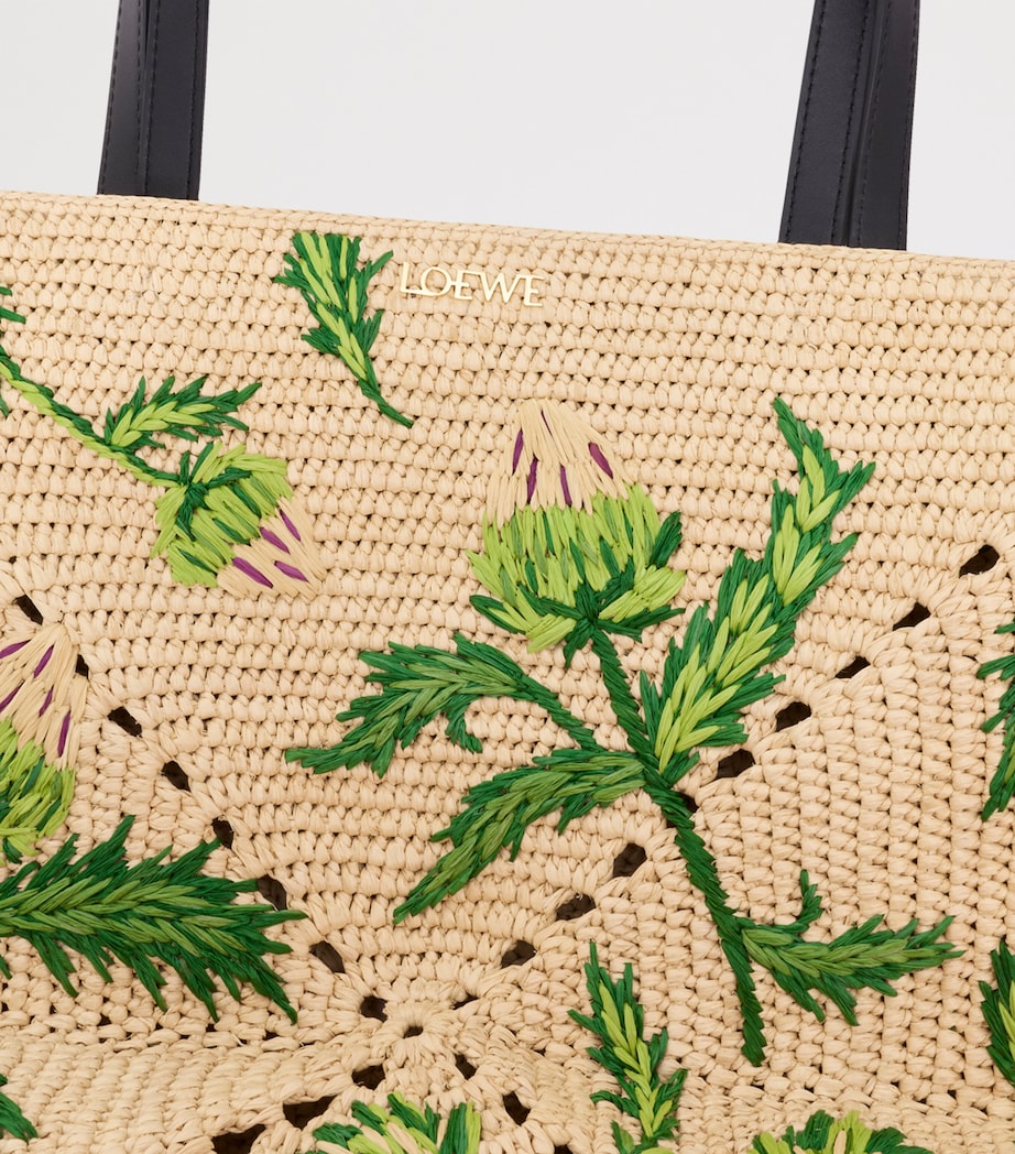 LOEWE x Paula's Ibiza Artichoke Puzzle Fold Tote Bag Natural/green Image 5