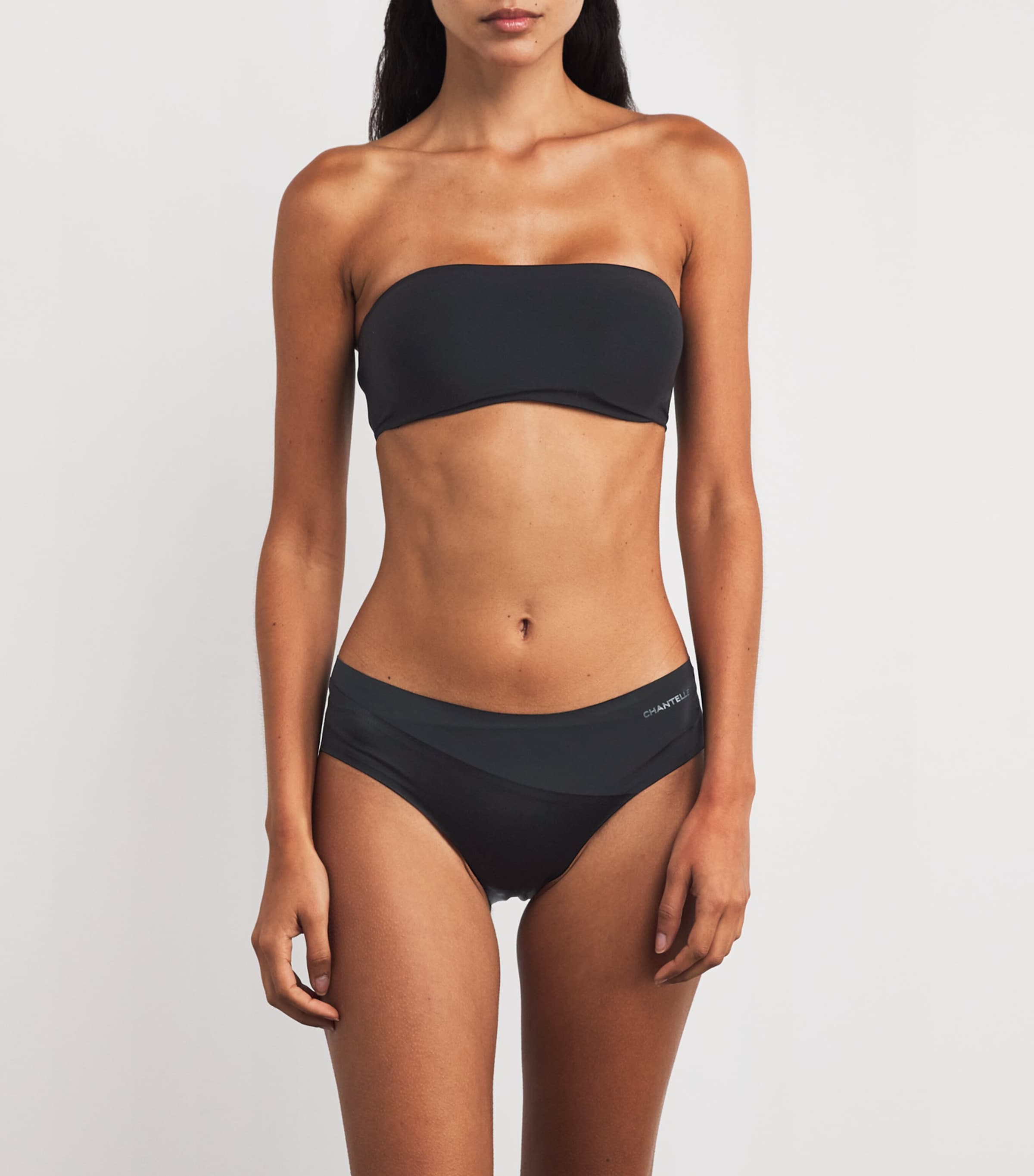 SoftStretch Padded Bandeau Bra 011 BLACK Image 3