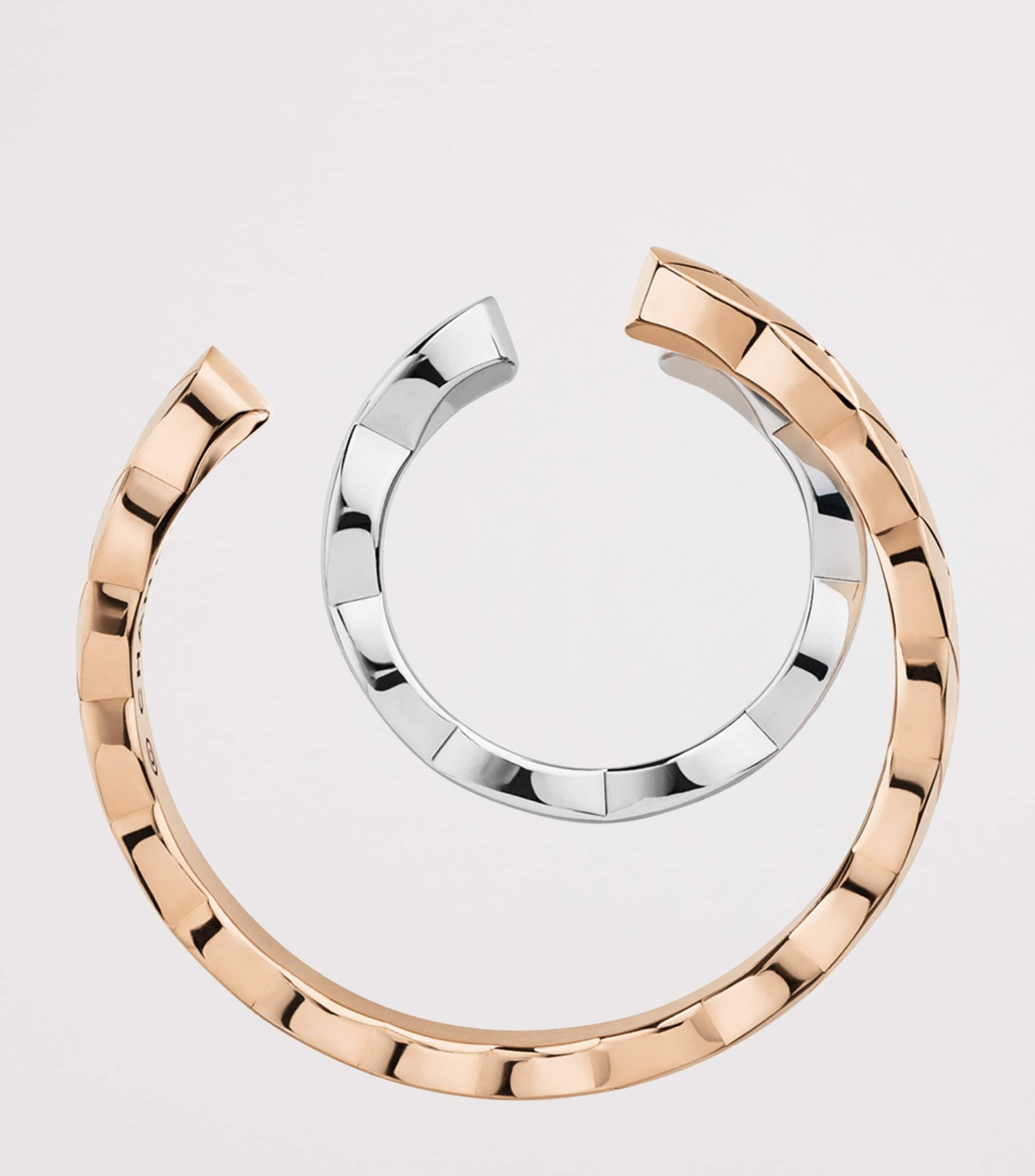 Mixed Gold and Diamond Coco Crush Single Ear Cuff BEIGE GOLD Image 3