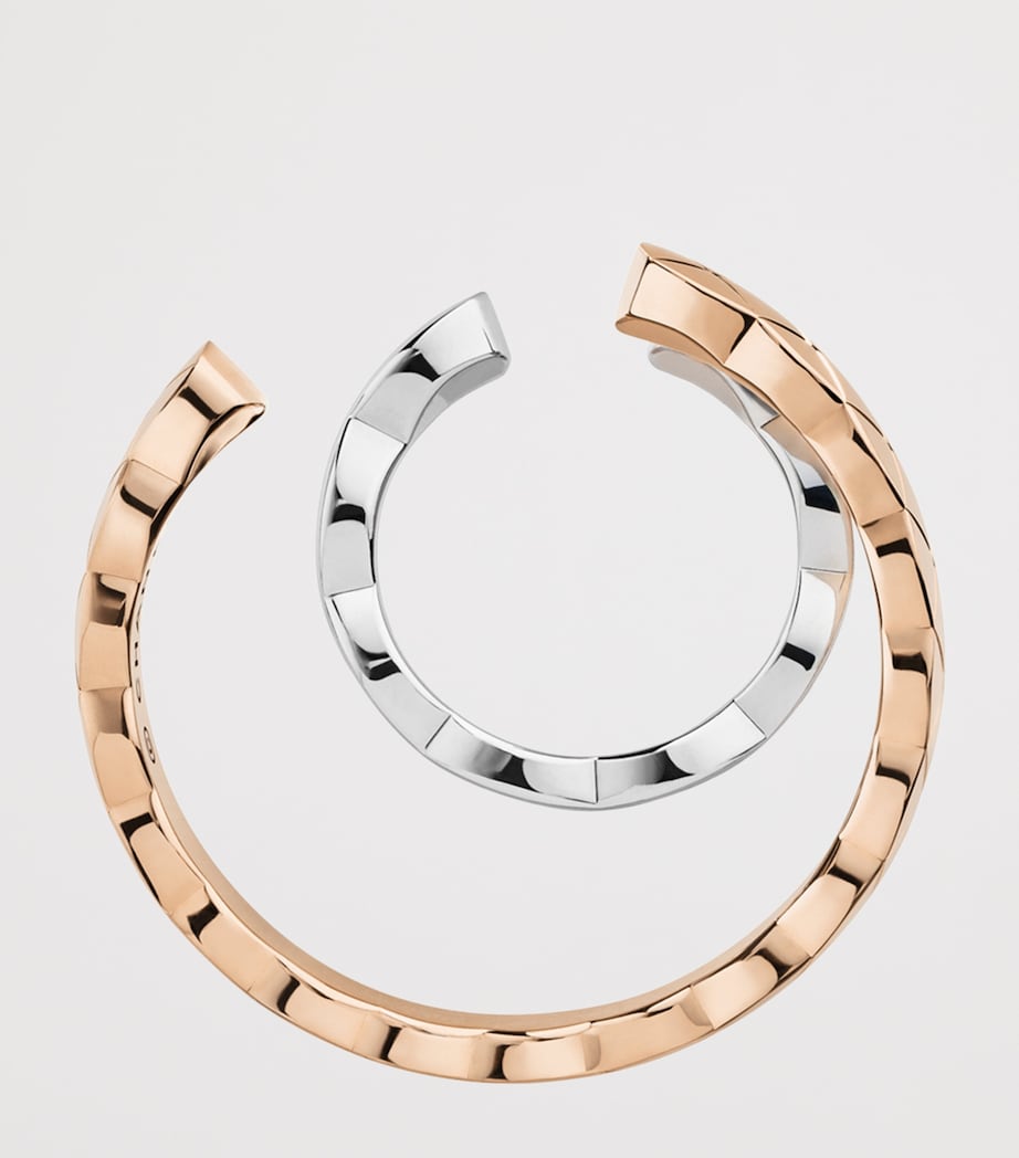 Mixed Gold and Diamond Coco Crush Single Ear Cuff BEIGE GOLD Image 3