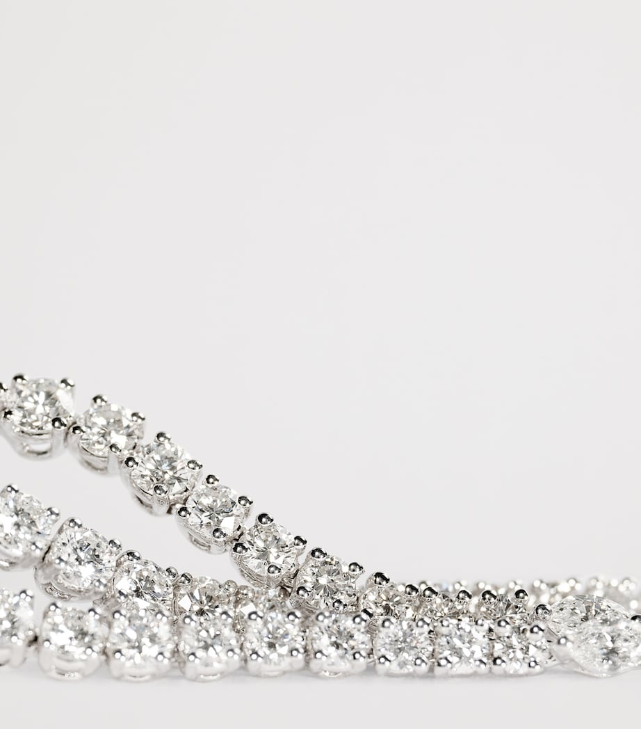 White Gold and Diamond Y-Couture State Drop Earrings WHITE GOLD Image 6